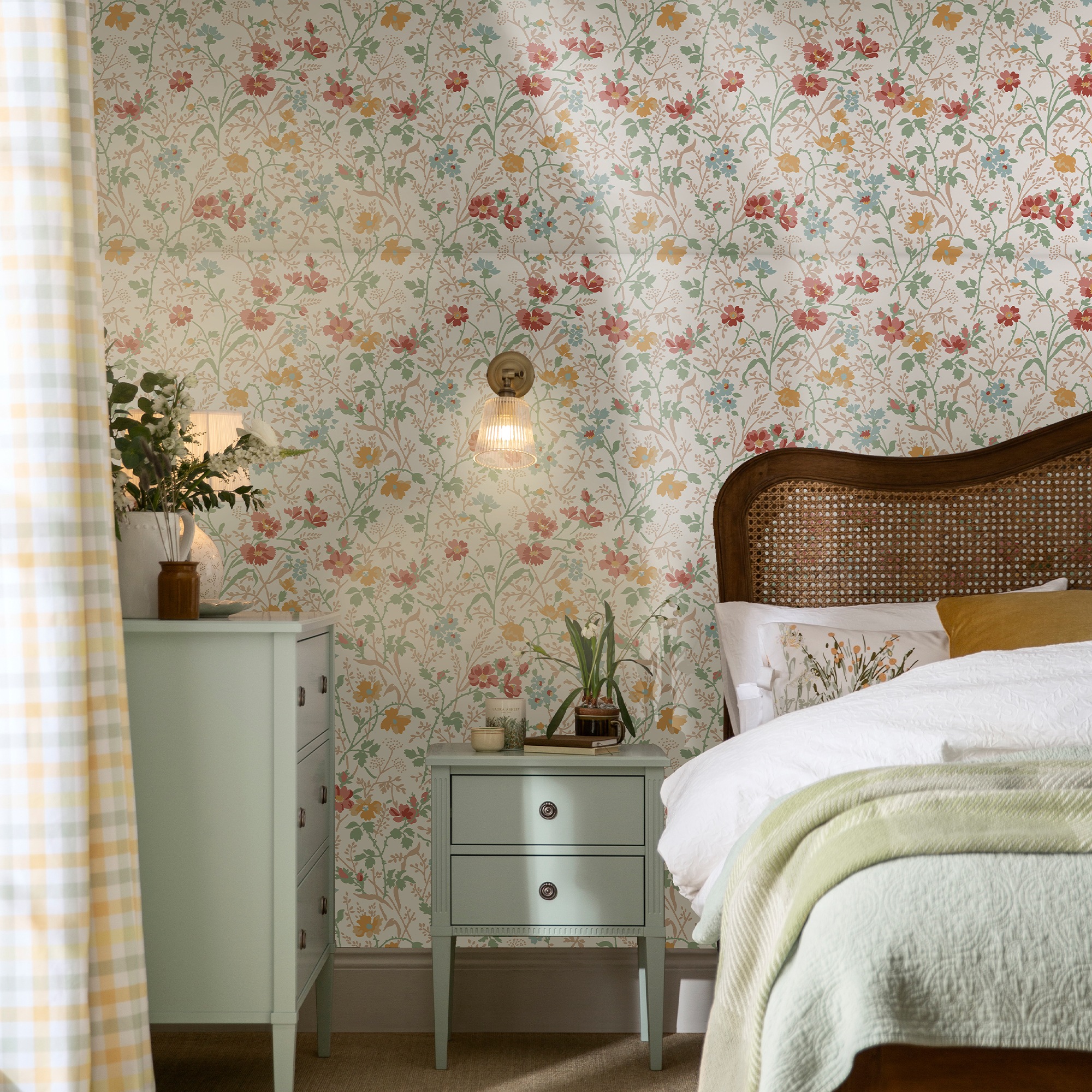 LAURA ASHLEY Vliestapete "Shropshire Posy" 3D-Optik glatt 10mx52cm (ca. 5m2)