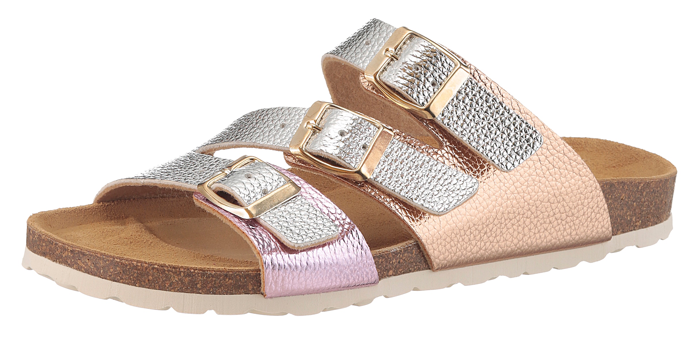 Aniston SHOES Pantolette, Sommerschuh, Strandschuh, Urlaubschuh, Metallic - NEUE KOLLEKTION