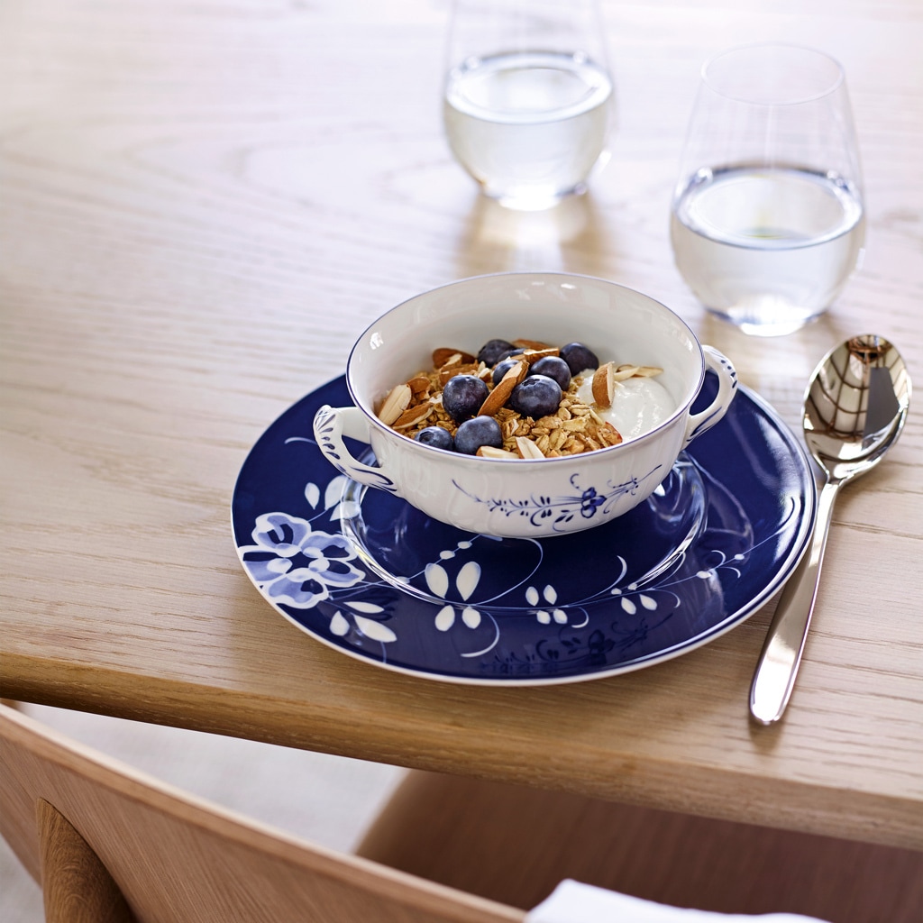 Villeroy & Boch Frühstücksteller »Frühstücksteller Vieux Luxembourg Brindille ø 21,6 cm blau«