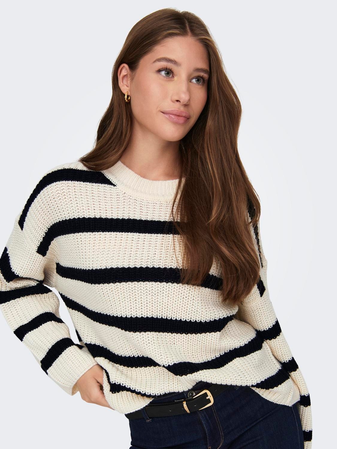 JDY Strickpullover "JDYJUSTY L/S STRIPE PULLOVER KNT NOOS" günstig online kaufen