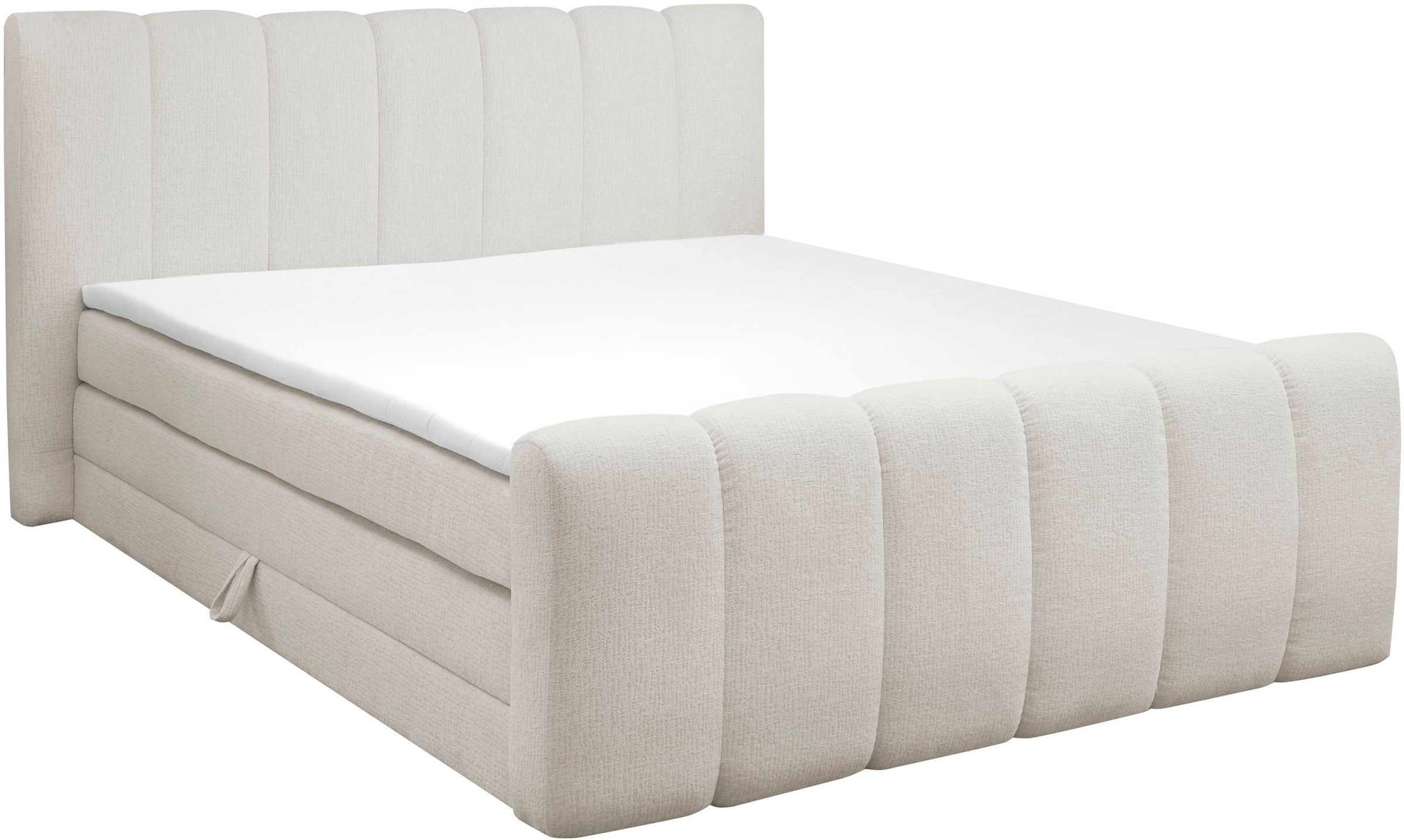 ED EXCITING DESIGN Boxspringbett »Chuck in der Breite 180cm, inkl. Bettkasten« inkl. Tonnentaschen-Federkernmatratze & Kaltschaum-Topper