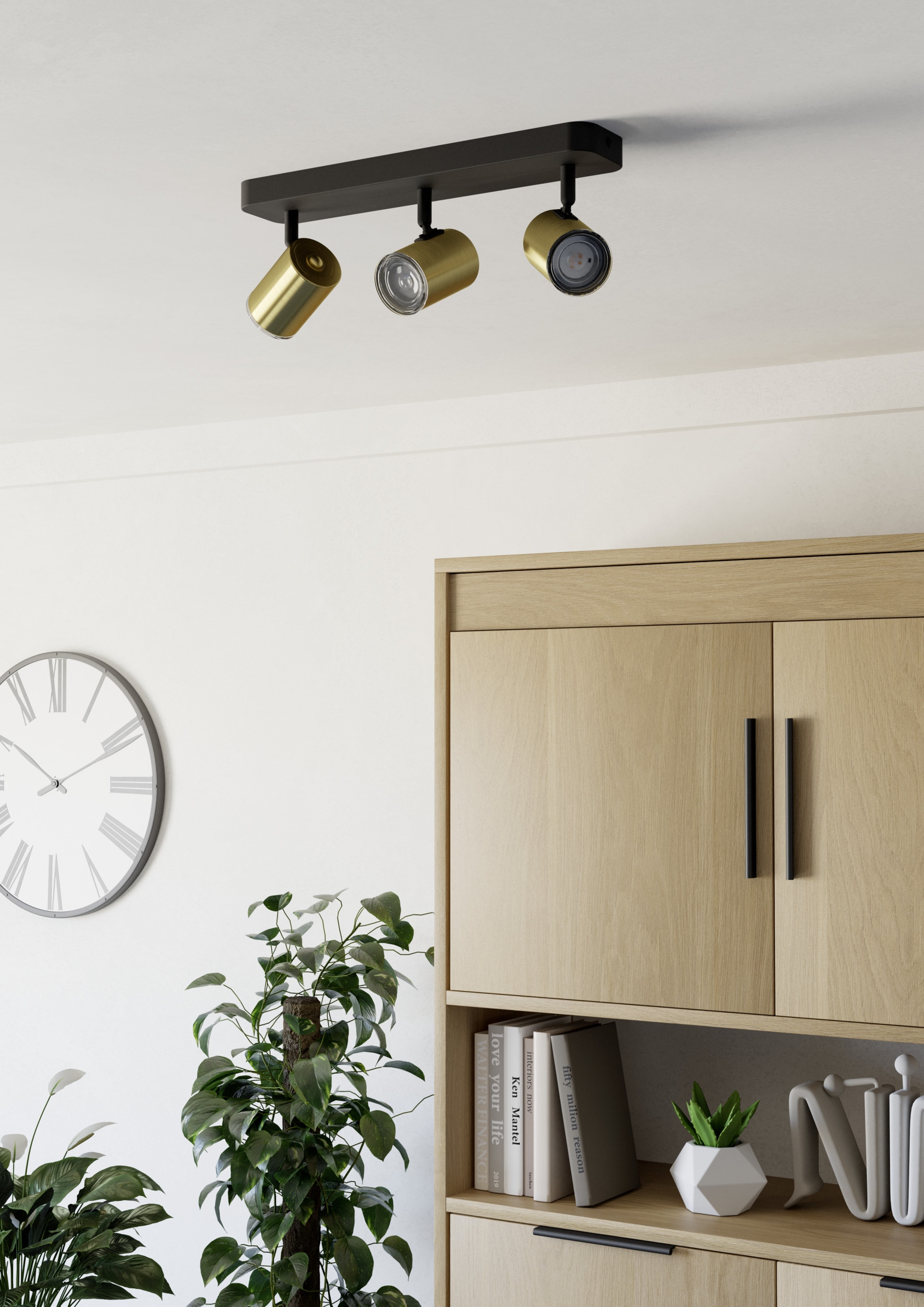 EGLO Deckenspot »CONSUMA 1 Spotlampe - Stahl - GU10 - 3X5W - IP44« GU10 1 Stk. Wandleuchte, Wandspot, schwenkbar, Strahler, L40 x B8 x H13 cm