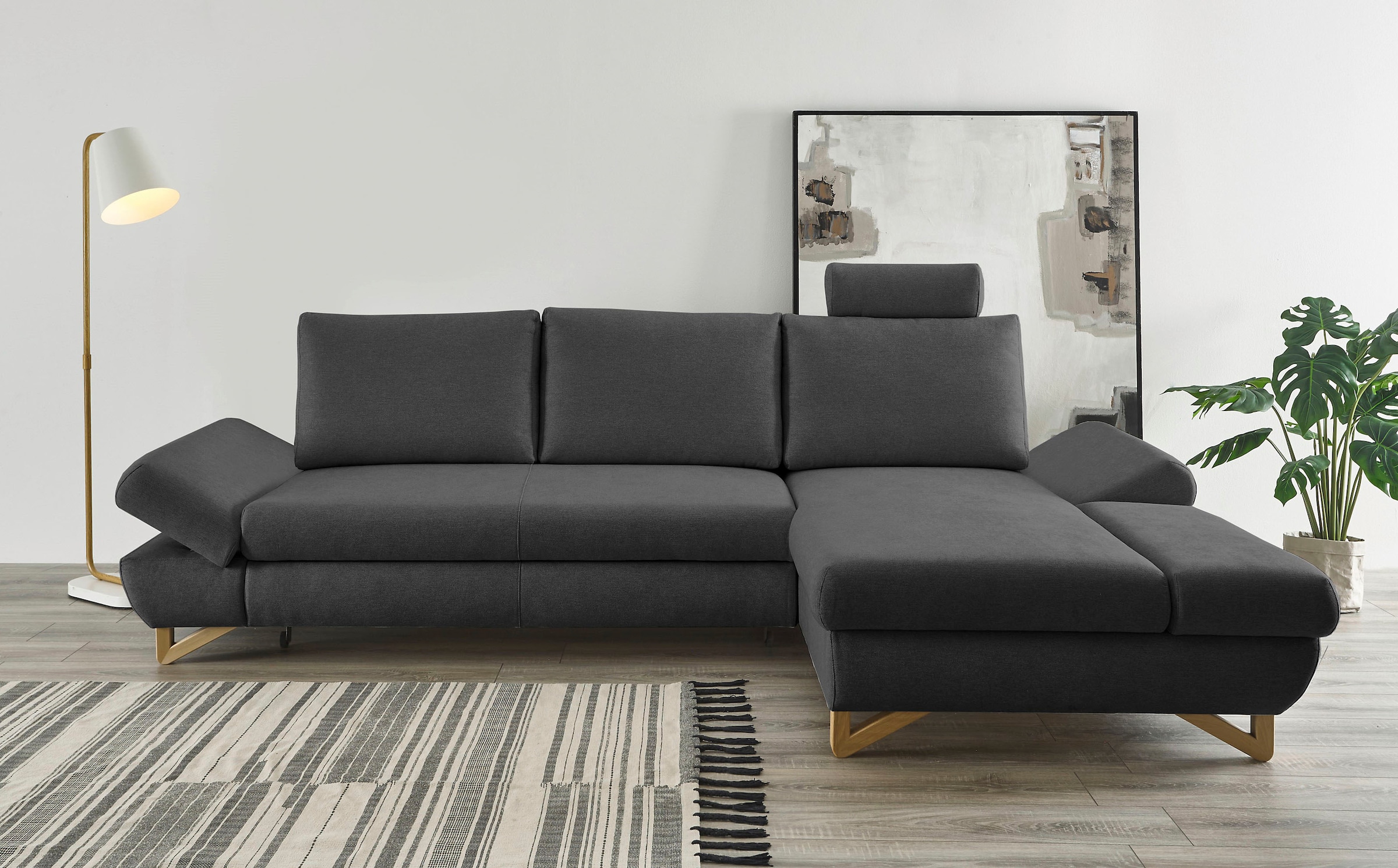 Home affaire Ecksofa "City/Giron, L-Form," verstellbare Armlehnen mit Raste günstig online kaufen