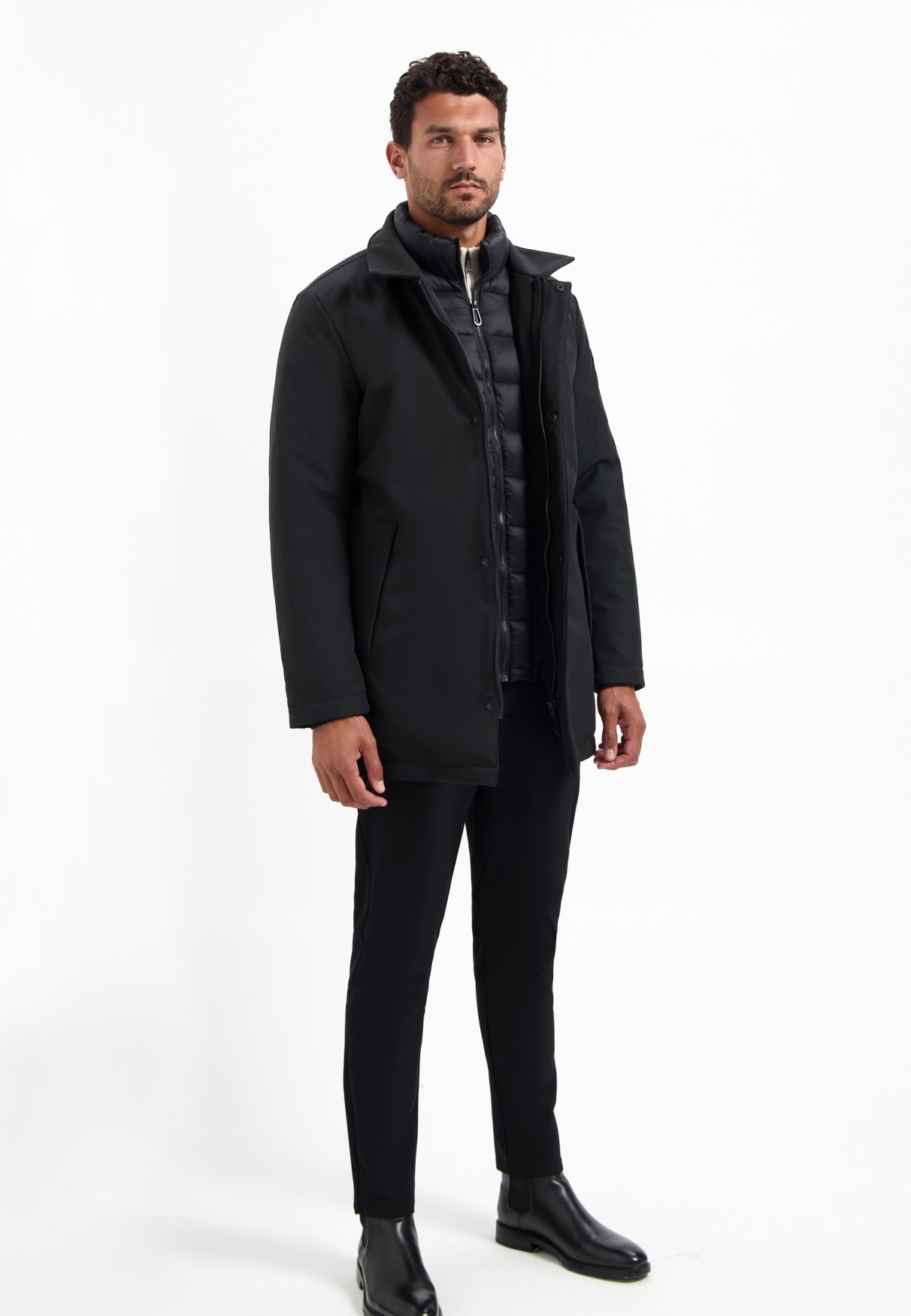 NO EXCESS Parka »No Excess Langer Parka mit Stehkragen NOX Jacket«