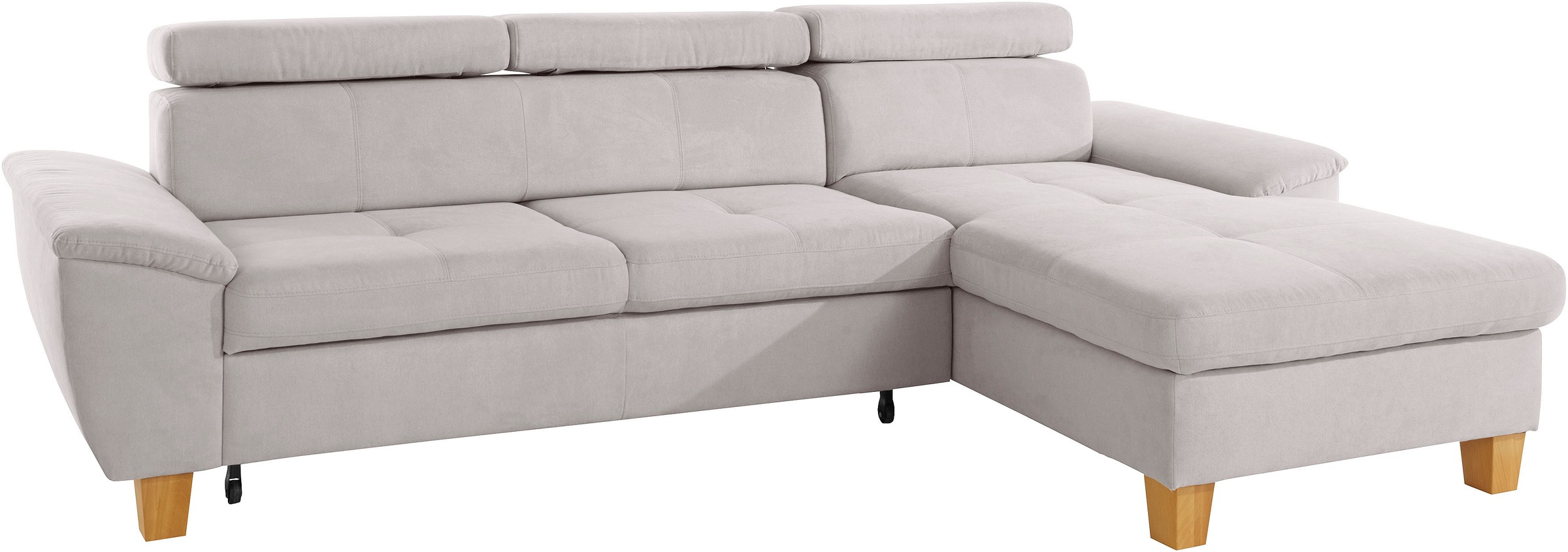 exxpo - sofa fashion Ecksofa »Enya, aufwendige Detailverarbeitung, hoher Sitzkomfort, bequem, L-Form«, inkl. Kopfteilverstellung, wahlweise mit Bettfunktion und Bettkasten