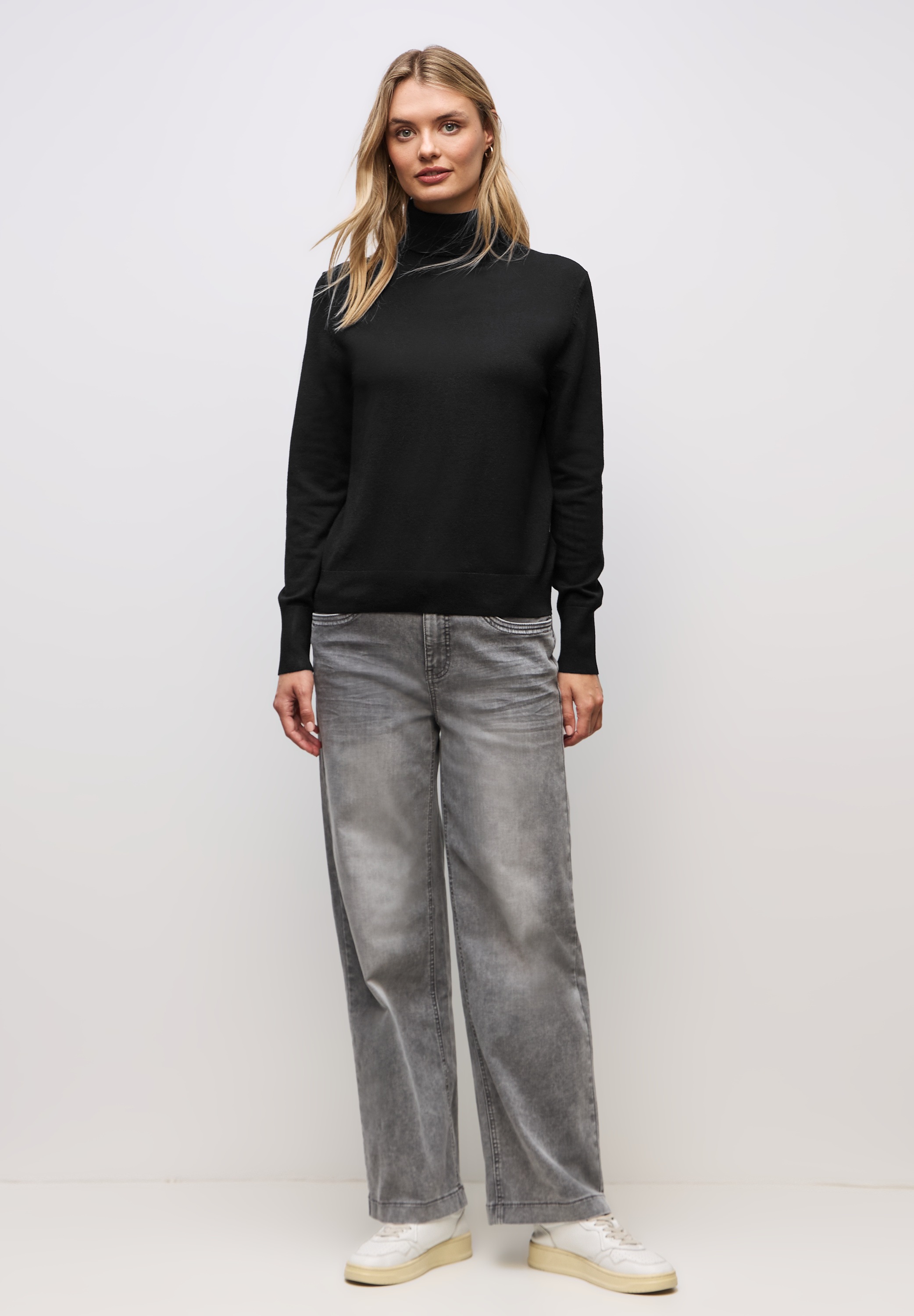 STREET ONE Rollkragenpullover mit Strick-Struktur