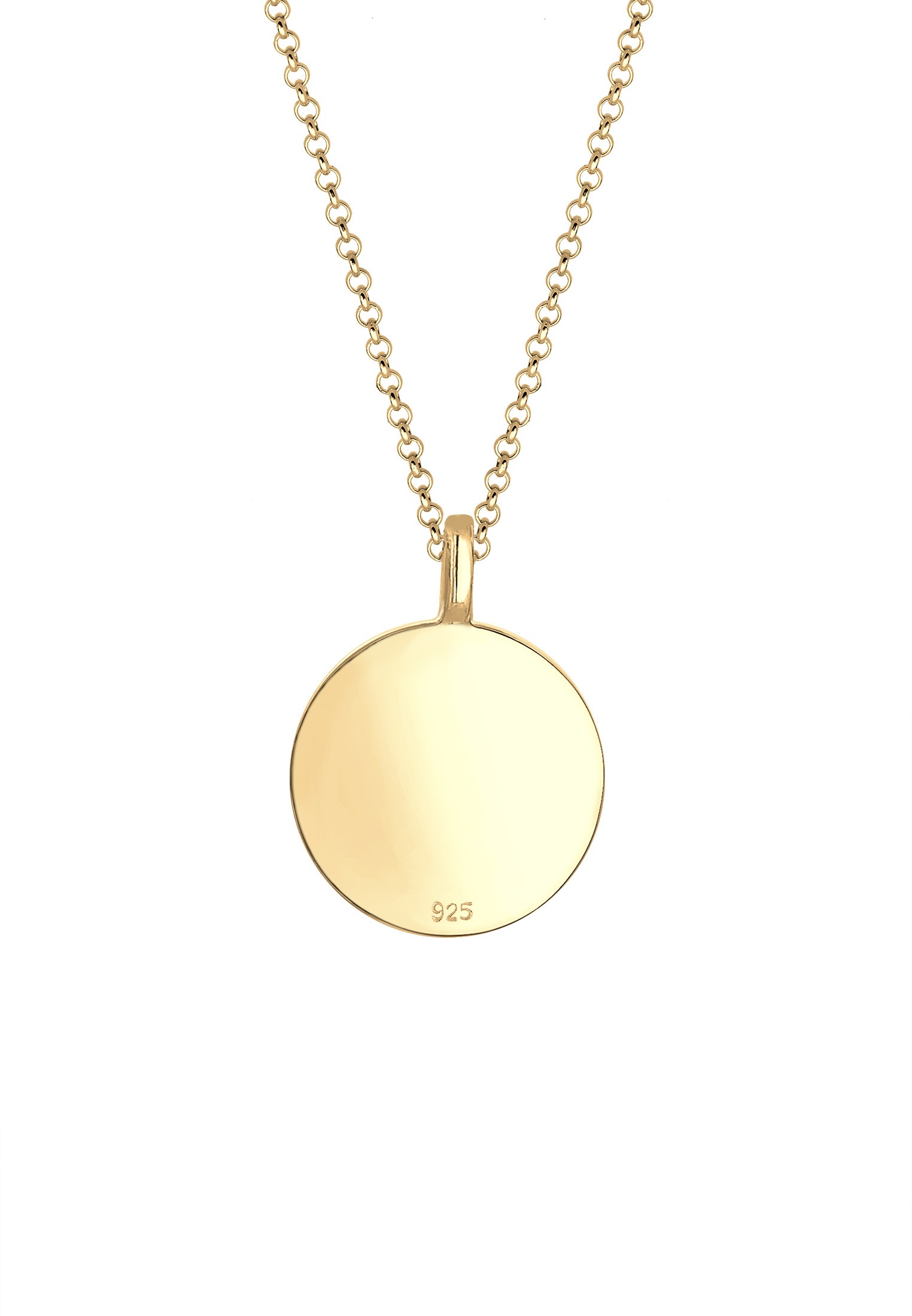 Elli Kette mit Anhänger »Münze Plättchen Coin Vintage Antik 925er Silber«
