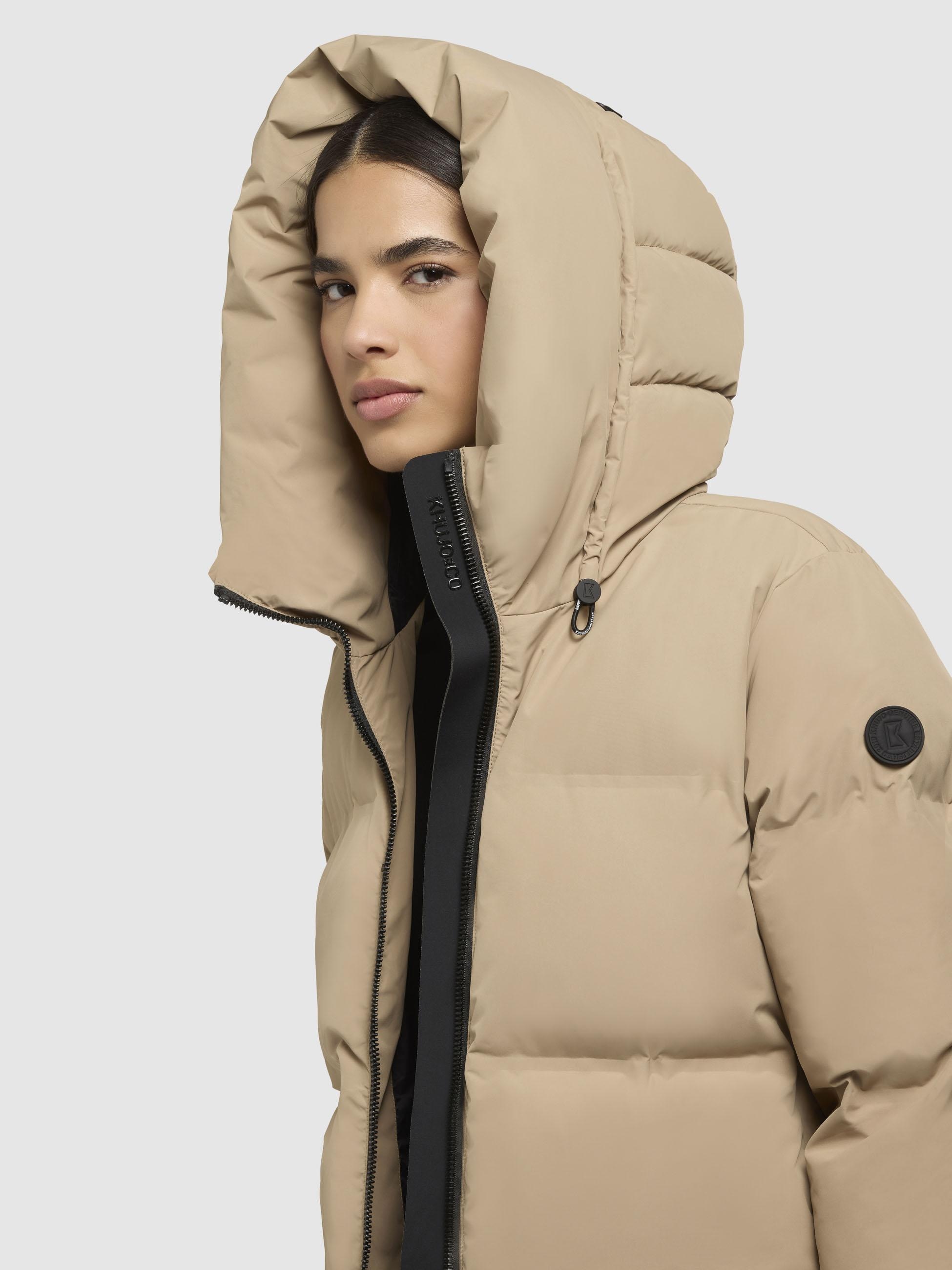 khujo Steppmantel »Aroma-YM«, Gesteppter Damen Wintermantel mit hohen Gehschlitzen