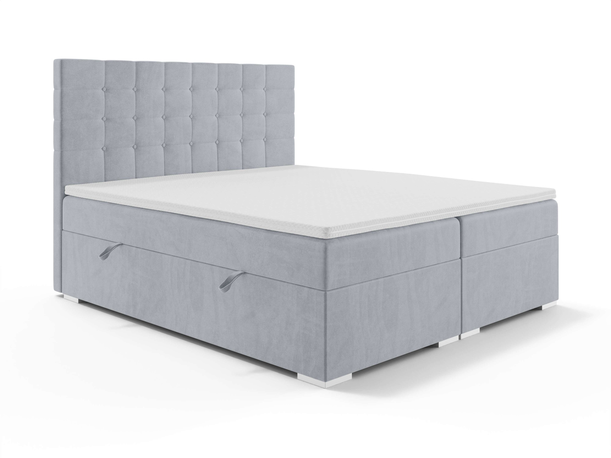 INOSIGN Polsterbett »Semla mit Matratze und Topper, in 3 Breiten (140, 160 und 180 cm)«, Boxspringbett mit Kopfteil, Bettkasten, Matratze (BFK/TFK) und Topper