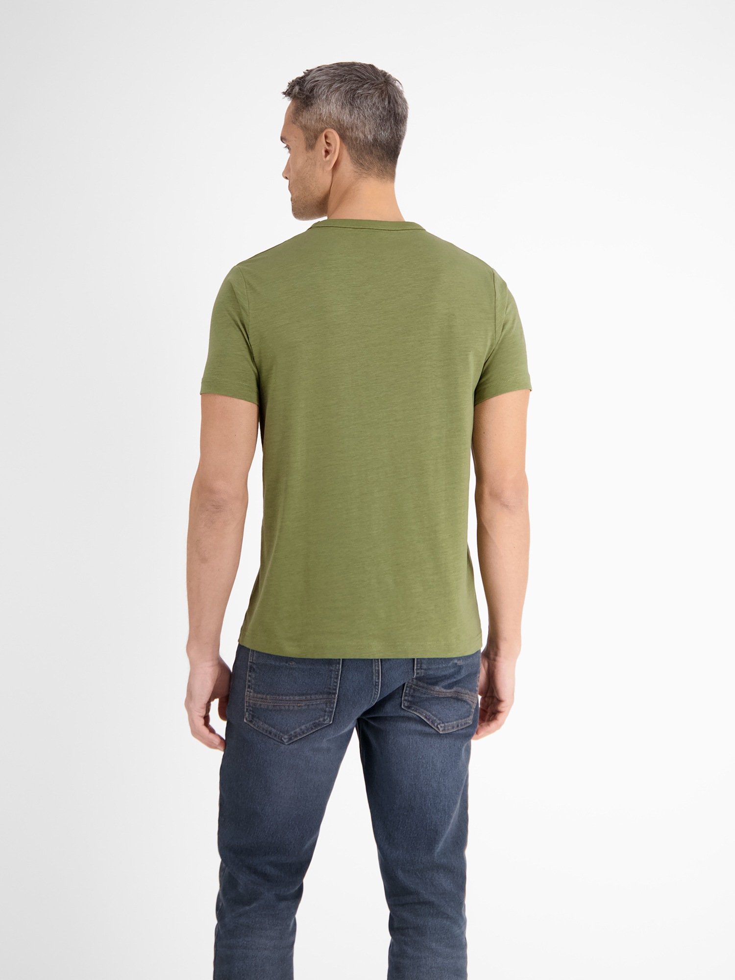 LERROS T-Shirt "LERROS Unifarbenes T-Shirt mit Print" günstig online kaufen