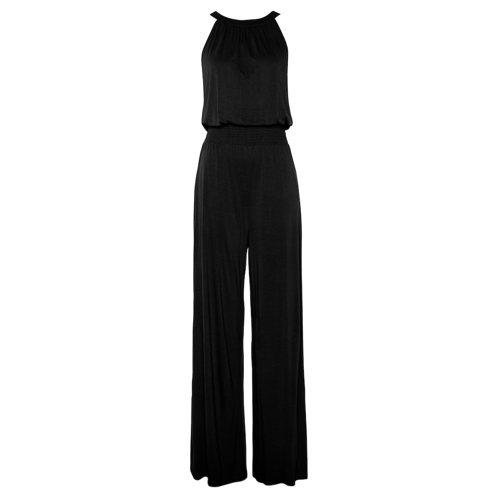 s.Oliver Overall, mit breitem Smokeinsatz, eleganter Jumpsuit, festlich