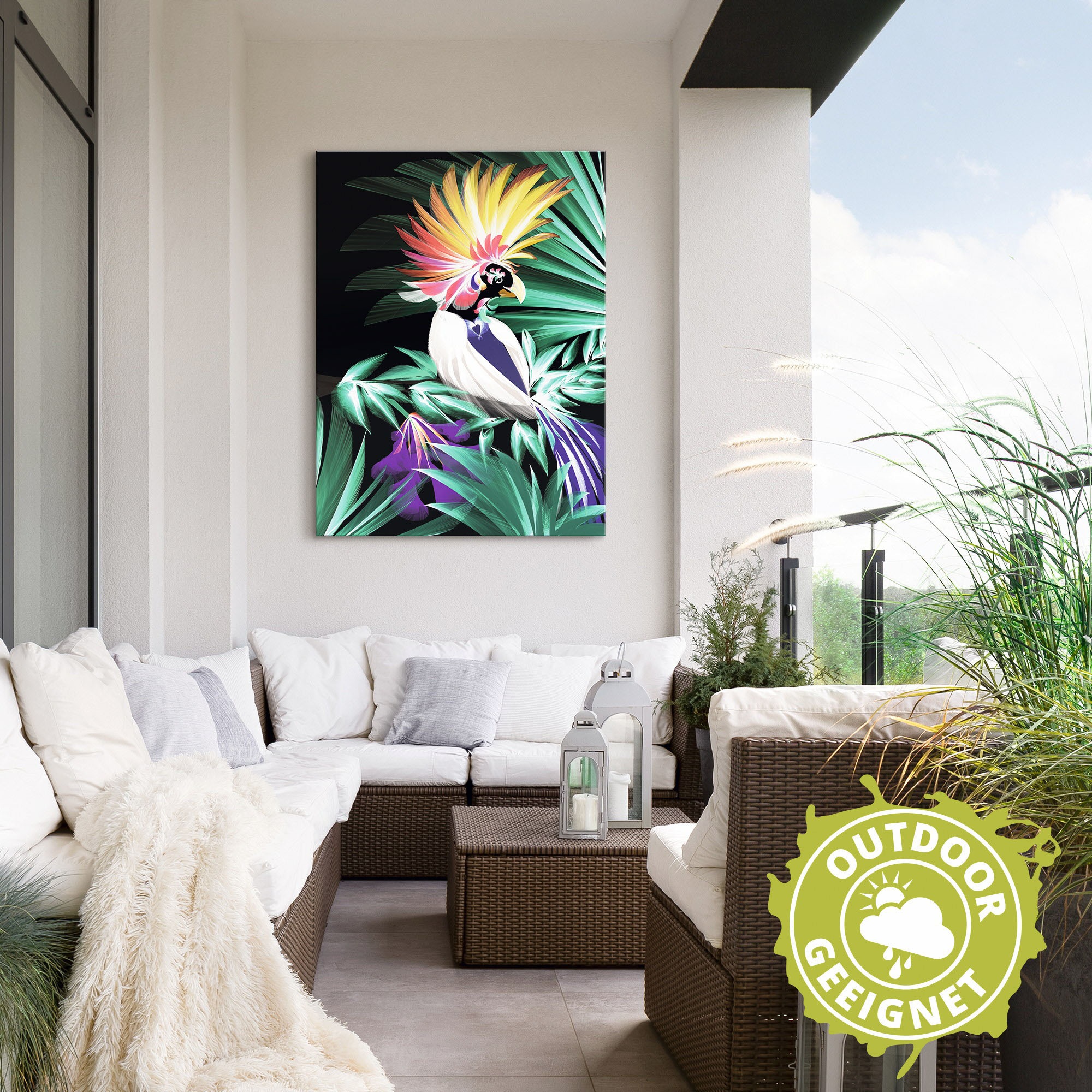 Artland Wandbild »Papageienvogel im Urwald«, Animal Fantasy, (1 St.), als Alubild, Leinwandbild, Wandaufkleber oder Poster in versch. Größen