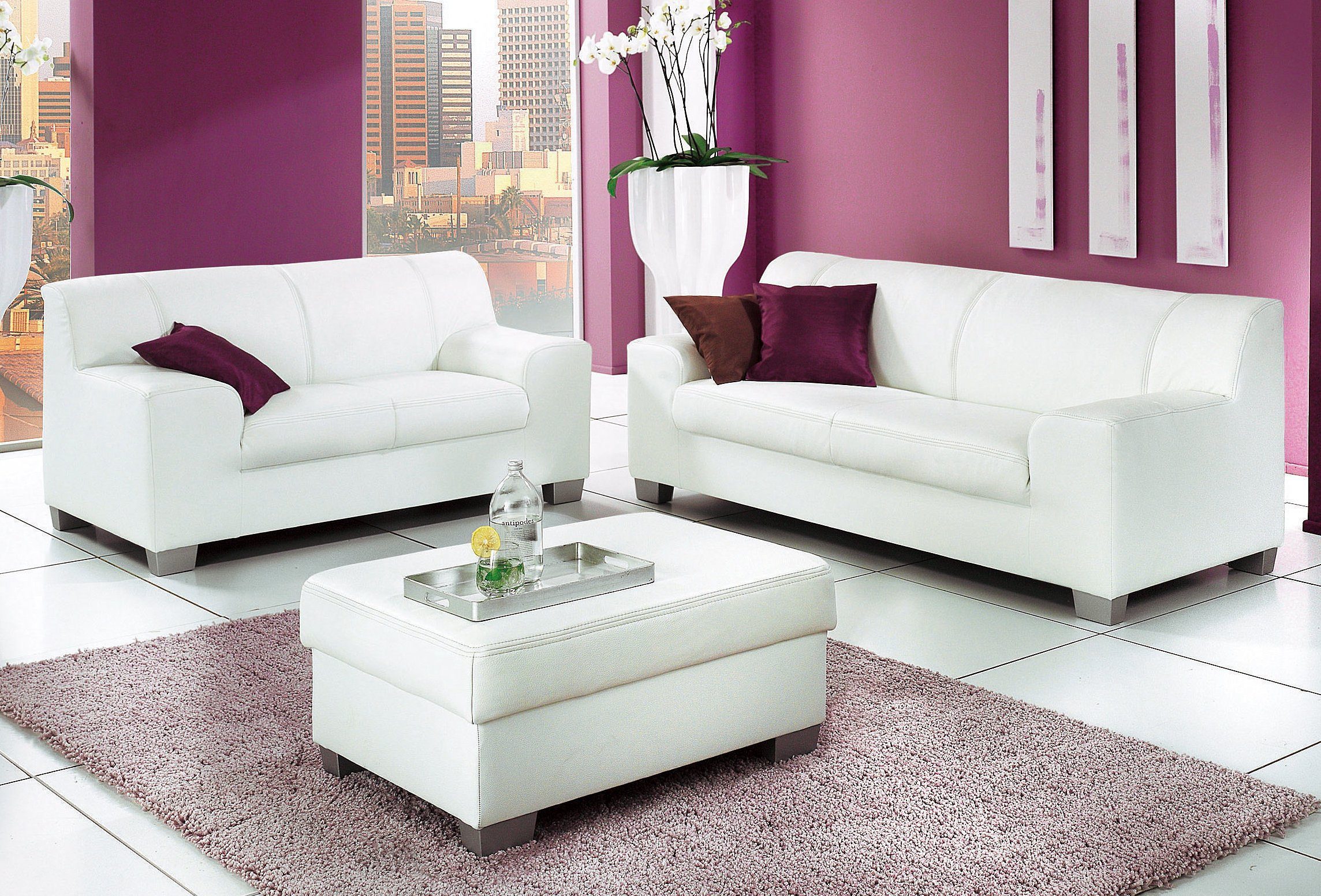 Thumbnail - DOMO collection Polstergarnitur "Amando zeitlos und modern, komfortabel" Spar-Set, bestehend aus 2er- und 3er-Sofa