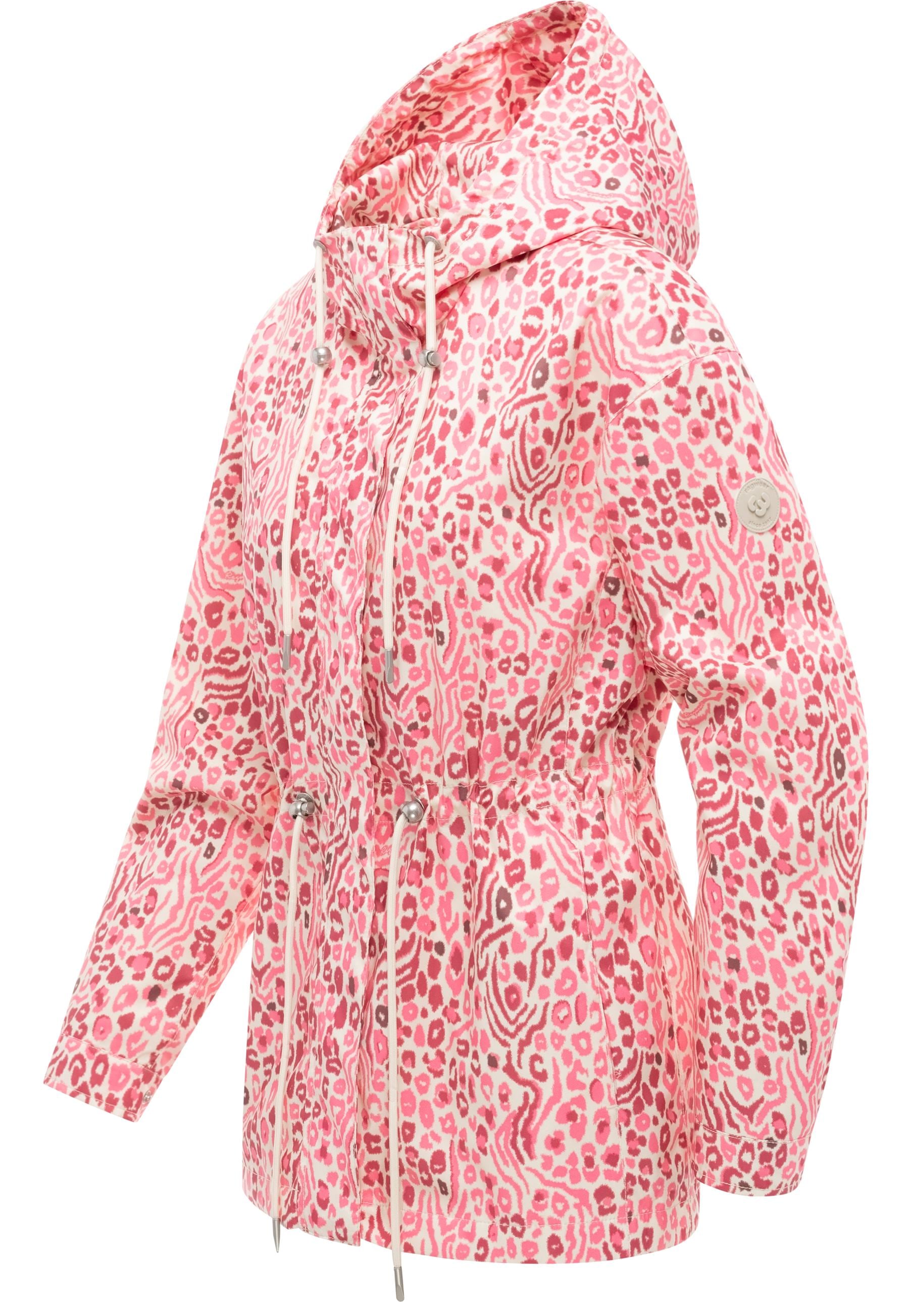 Ragwear Anorak »Eddens Print« mit Kapuze Übergangsjacke mit Animal-Print und Kapuze