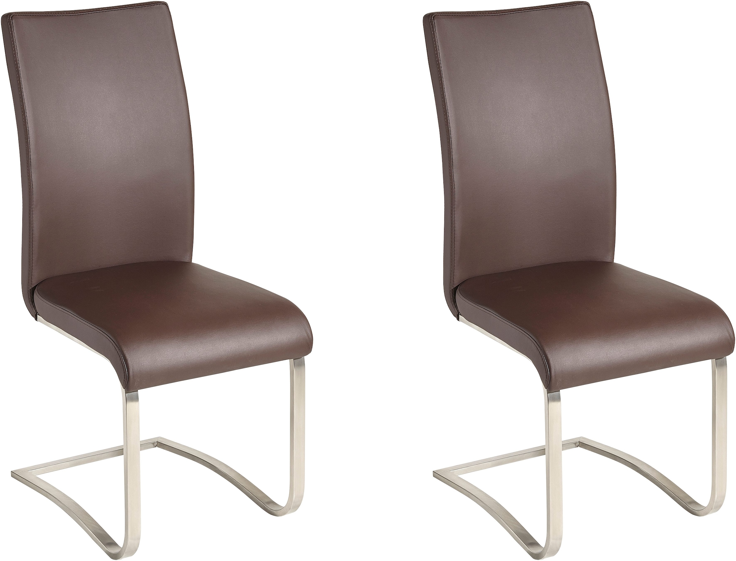| Freischwinger Stuhl (Set), 2 Leder, belastbar Kg bis kaufen furniture Echtlederbezug, BAUR St., »Arco«, 130 mit MCA