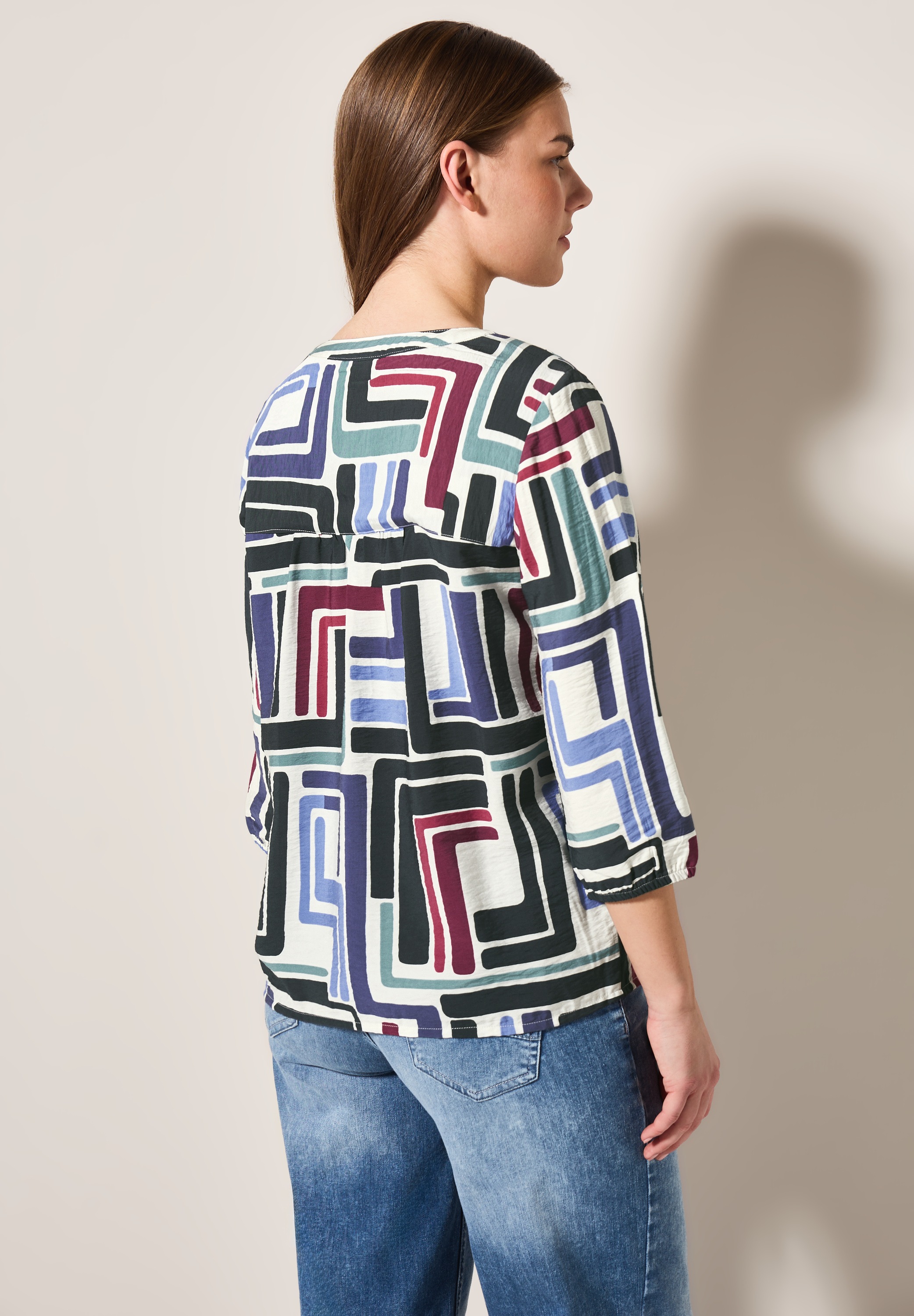 Cecil Klassische Bluse, mit 3/4 Ärmeln