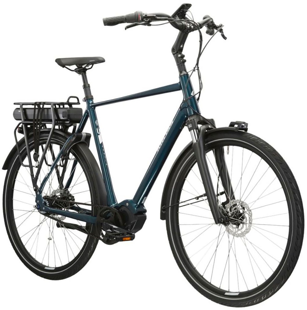 Kross »E-Citybike Sentio Hybrid 5.0 28 Zoll blau« 7 Gang Shimano NEXUS Schaltwerk Nabenschaltung Mittelmotor 250 W Pedelec, Elektrofahrrad für Damen und Herren