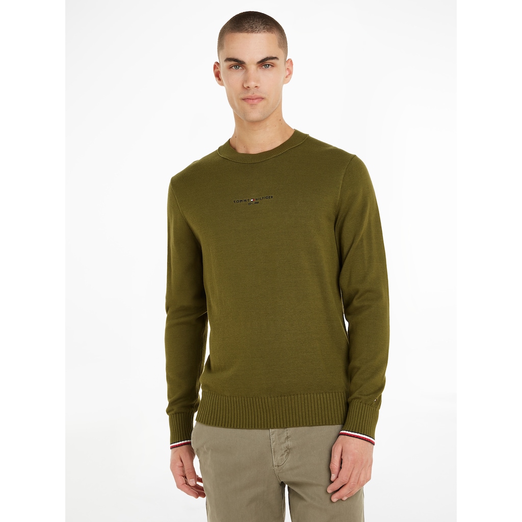 Tommy Hilfiger Rundhalspullover »HILFIGER EMBRO CREW NECK«