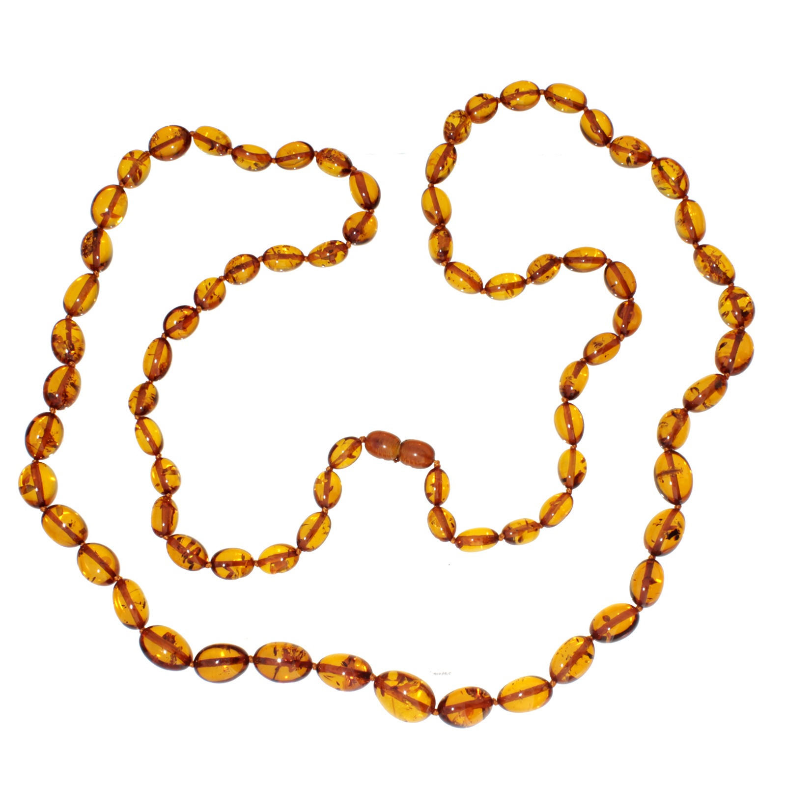 OSTSEE-SCHMUCK Damen Gliederkette "Ostsee-Schmuck Kette Olive XXL-100 cm- Kette Olive XXL-100 cm-", 100cm, Bernstein, L: 100, braun, Bernstein,
