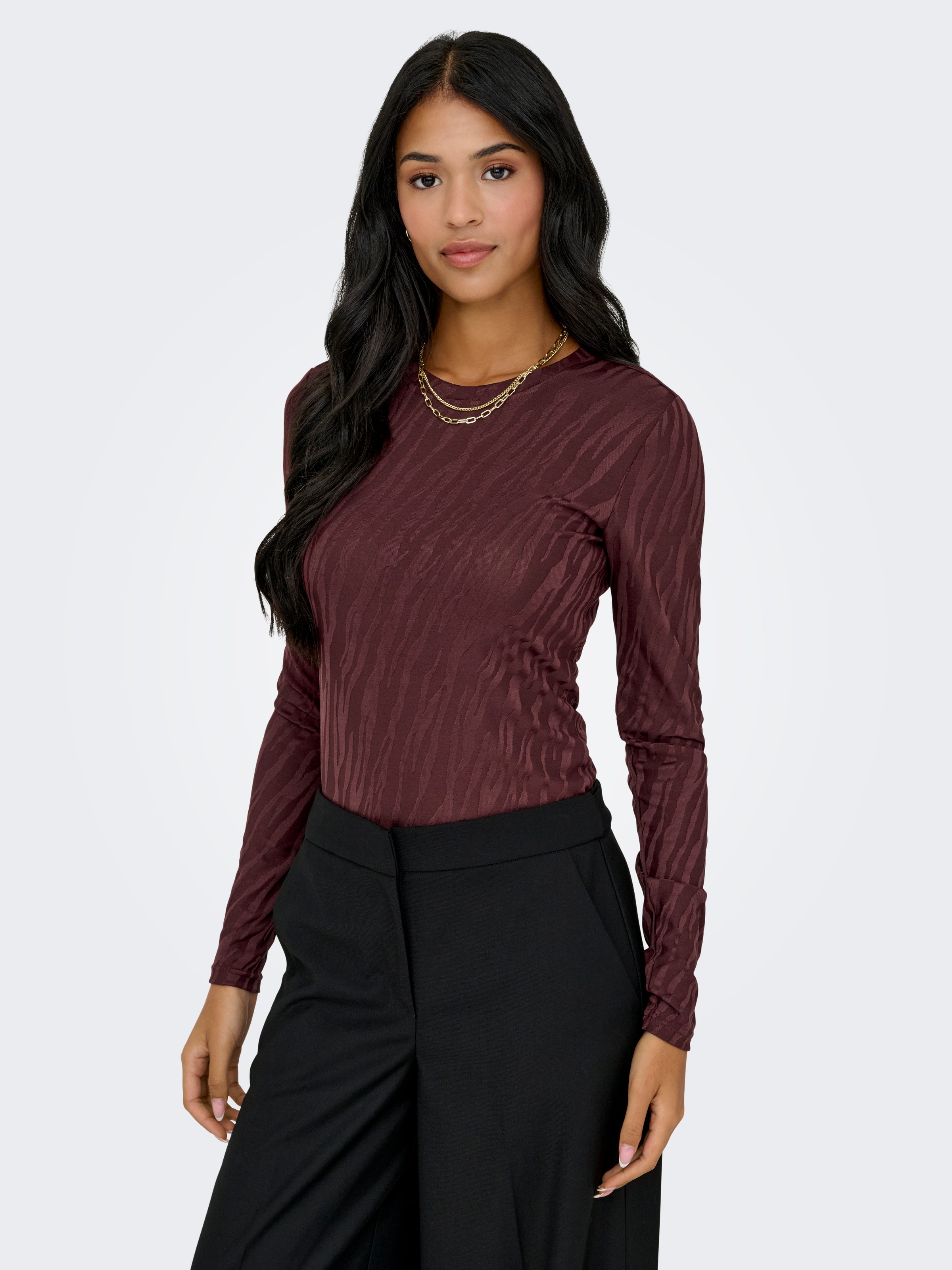 ONLY Langarmshirt "ONLZELE L/S ROUNDNECK TOP JRS" günstig online kaufen