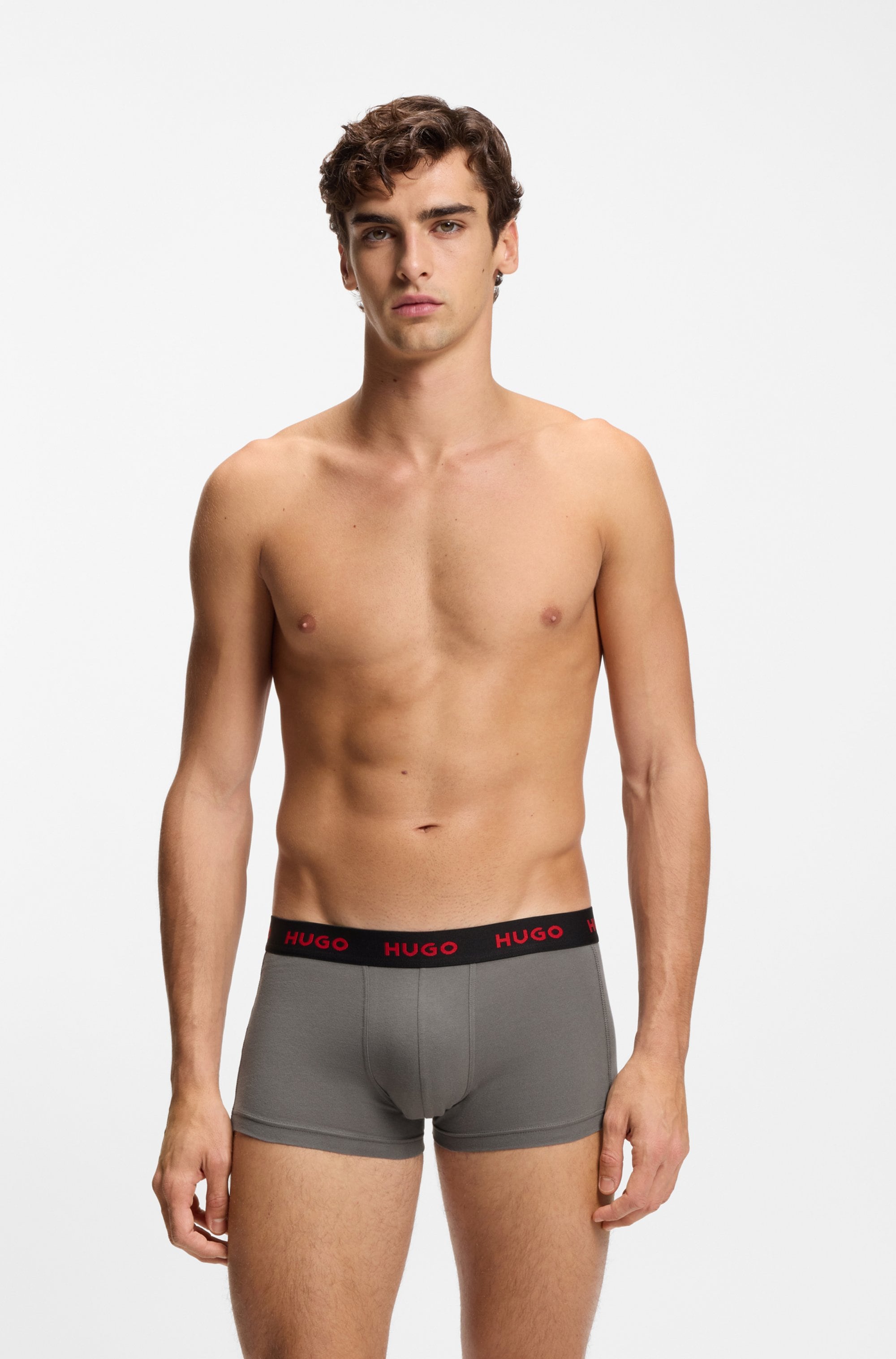 HUGO Underwear Trunk »TRUNK TRIPLET DESIGN« Packung, 3 Stk. mit Logobund
