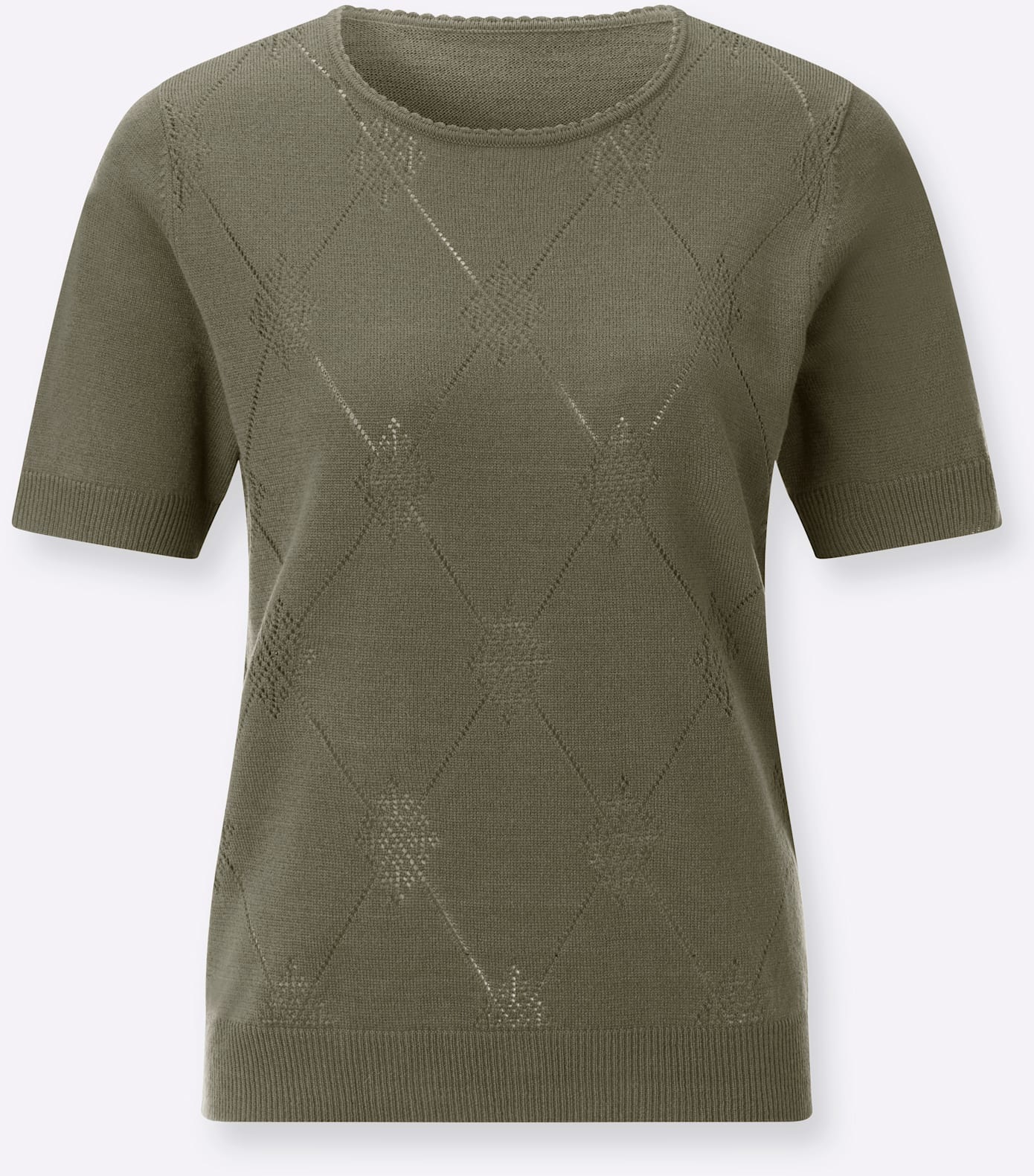 Classic Short Sleeve Sweater Women Khaki Size 52 2