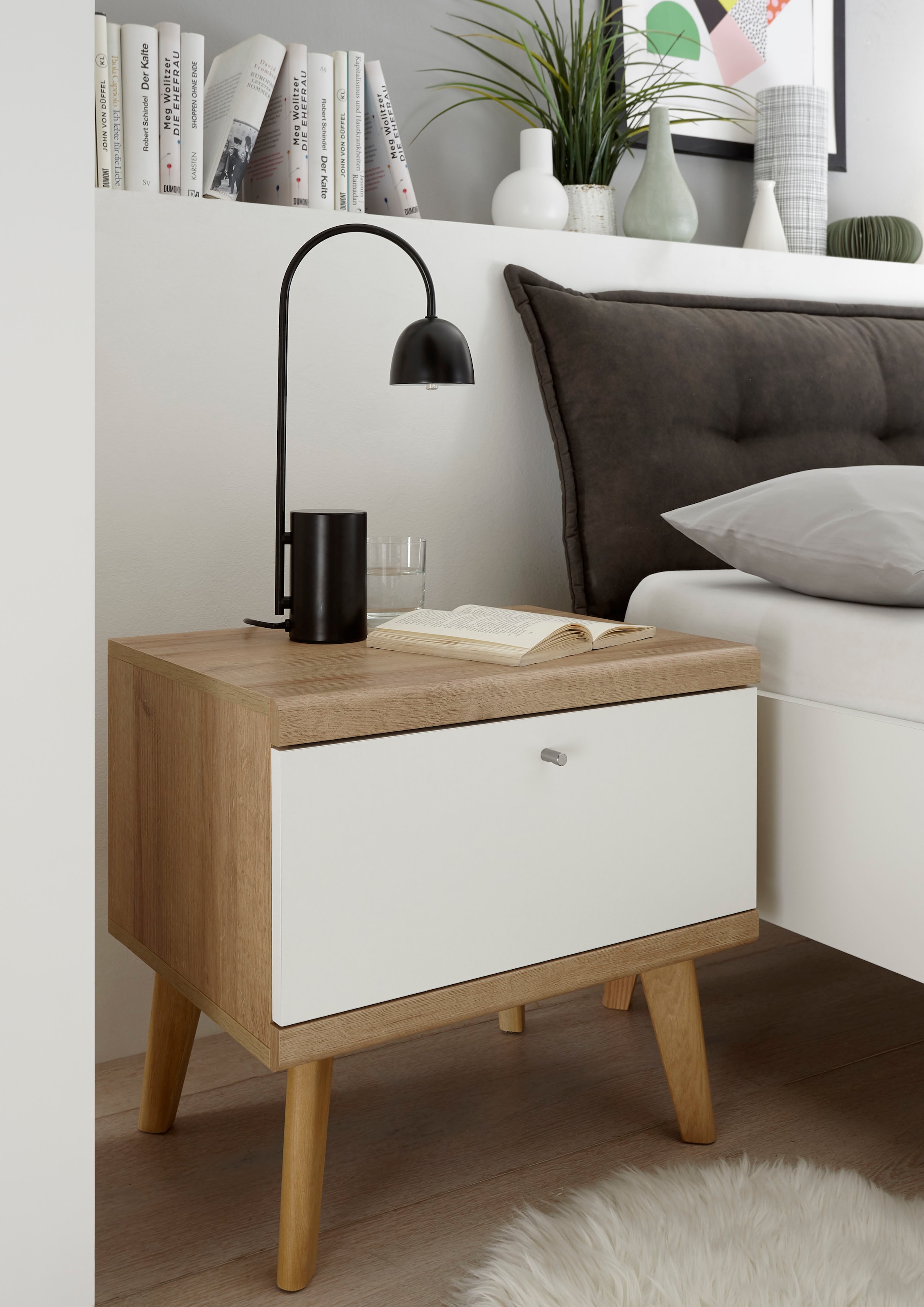 andas Nachtschrank »MERLE«, in skandinavischem Design, aus  FSC-zertifiziertem Holzwerkstoff | BAUR