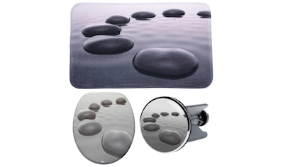 Badaccessoire-Set »Black Stones«, (Komplett-Set, 3 tlg.)