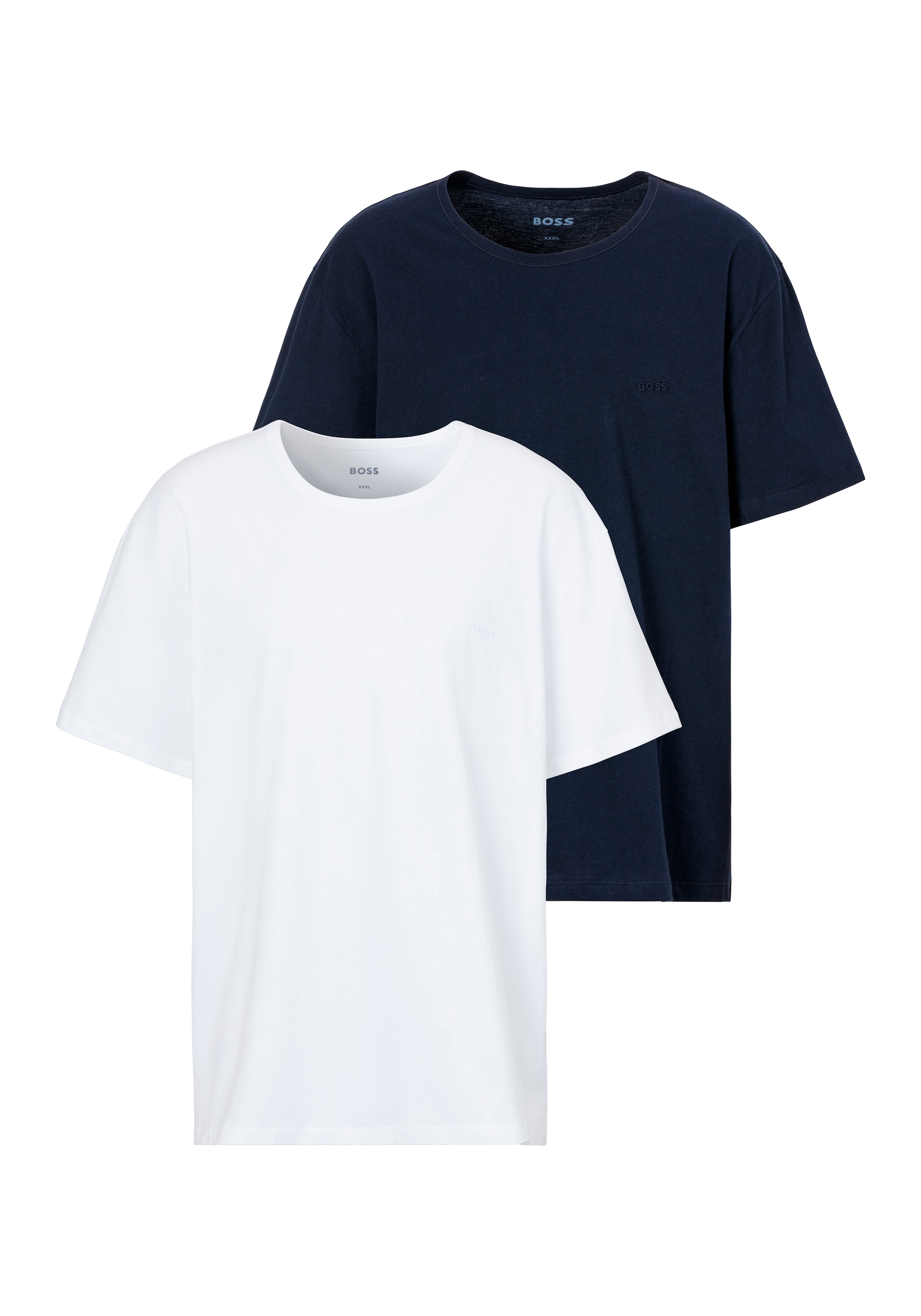 BOSS Rundhalsshirt »B-TShirtRN 2P Comfor«, (Packung, 2 tlg., 2er-Pack), mit tonalen Logo