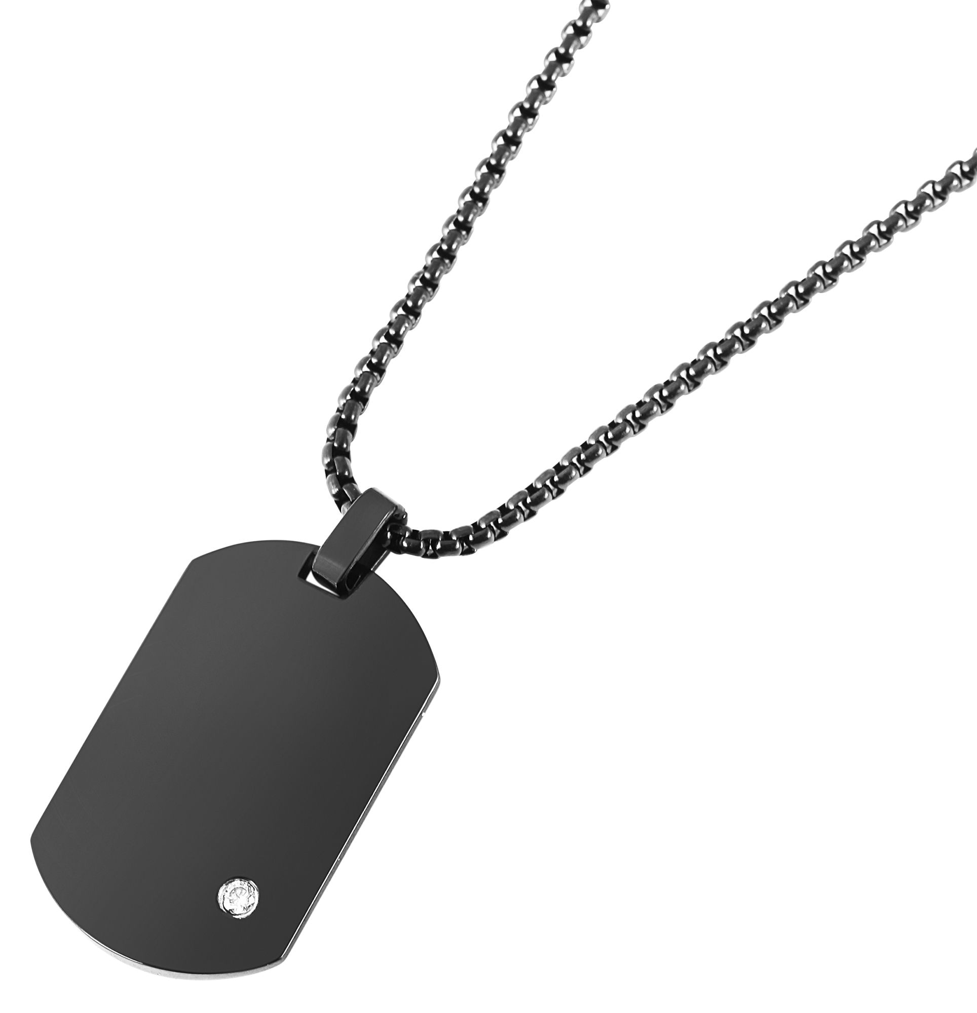 Adelia´s Kette ohne Anhänger »Damen Halskette aus Edelstahl mit Strass Steinchen 61 cm« Ein Geschenk, das Freude macht