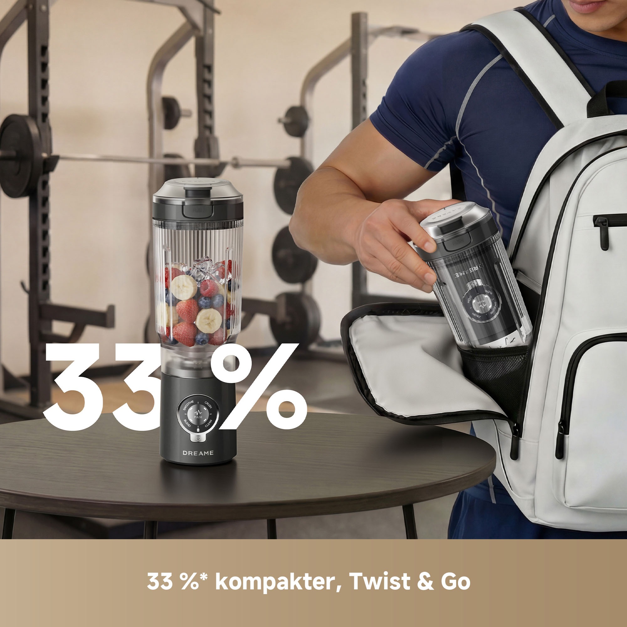 Dreame Akku-Smoothie-Maker »PortFresh Portable Blender« 120 W USB-C, Akku, kompakt, mobil