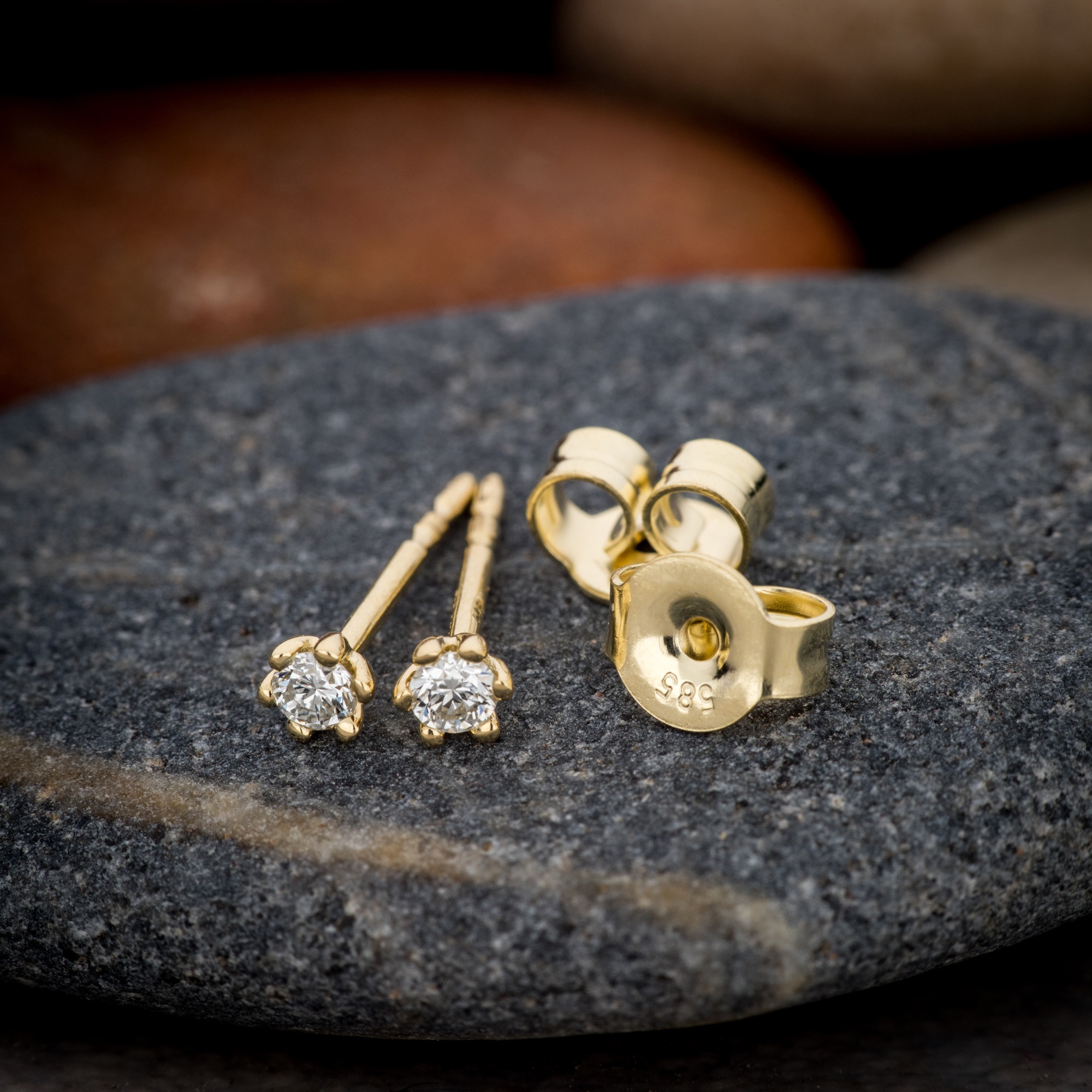 Orolino Paar Ohrstecker »Gold 585 mit 2x Brillant zus. 0,10ct.«