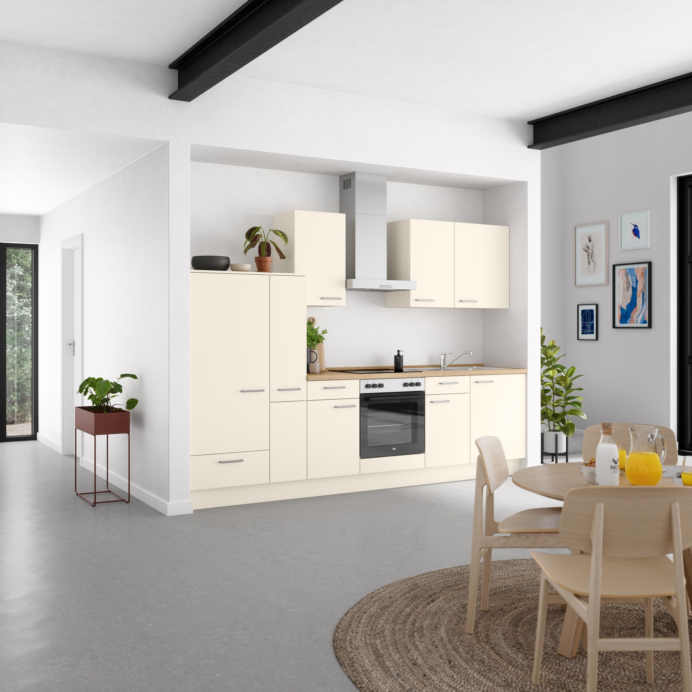 nobilia® Küchenzeile »"Touch I"«, vormontiert, Ausrichtung wählbar, Breite 300 cm, wahlw. mit E-Geräten