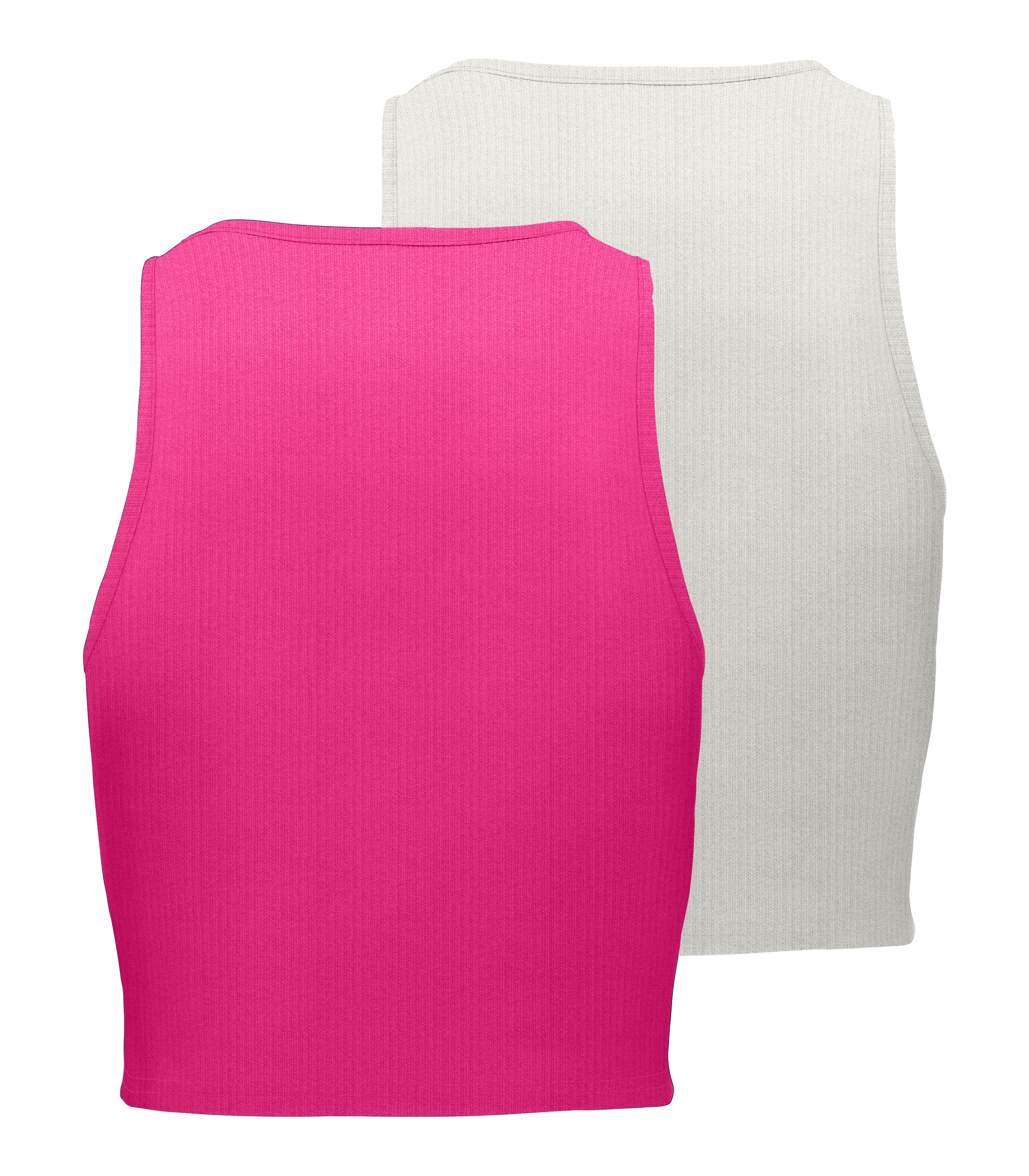 ONLY Crop-Top »ONLBELIA S/L CROP TOP CS JRS 2PACK«, (Packung, 2 tlg.)