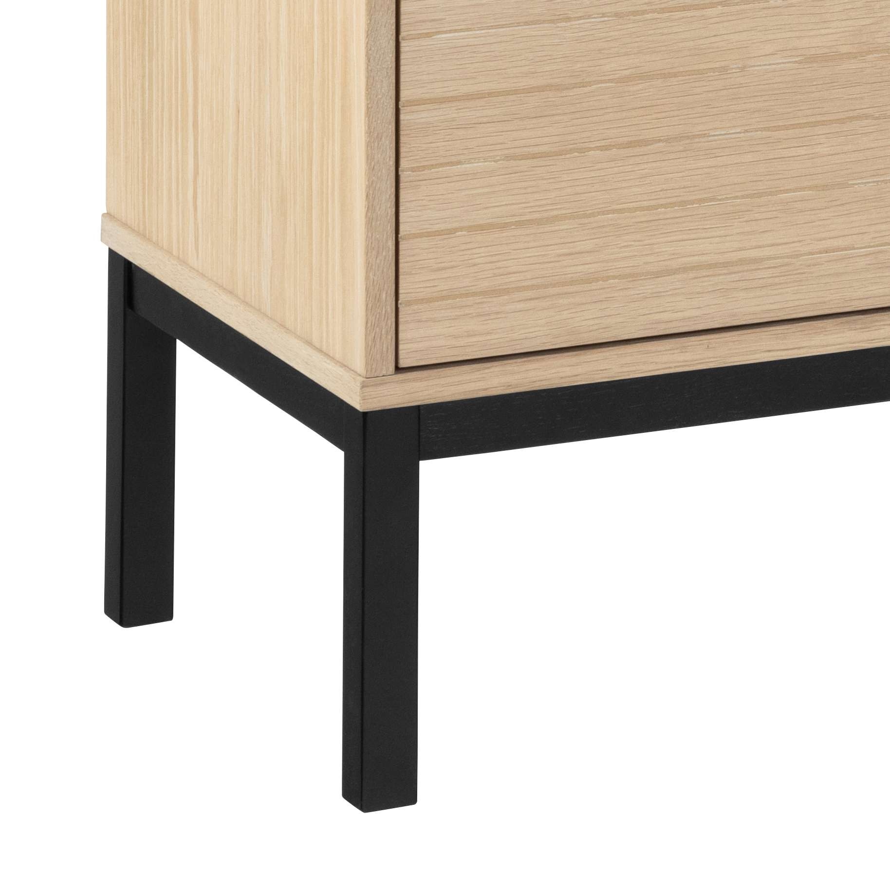 ACTONA GROUP Sideboard »Kensington«, Anrichte, 4 Türen und 4 Böden weiss pigmentiert Eiche, 180x40x80cm