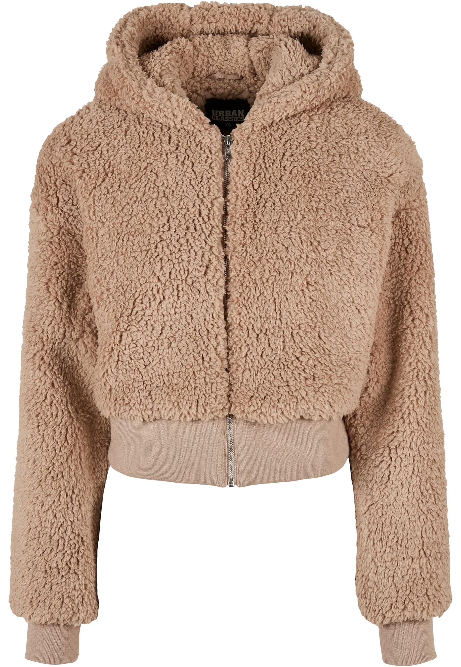 URBAN CLASSICS Allwetterjacke "Urban Classics Damen Ladies Short Oversized Sherpa Jacket", (1 St.), mit Kapuze