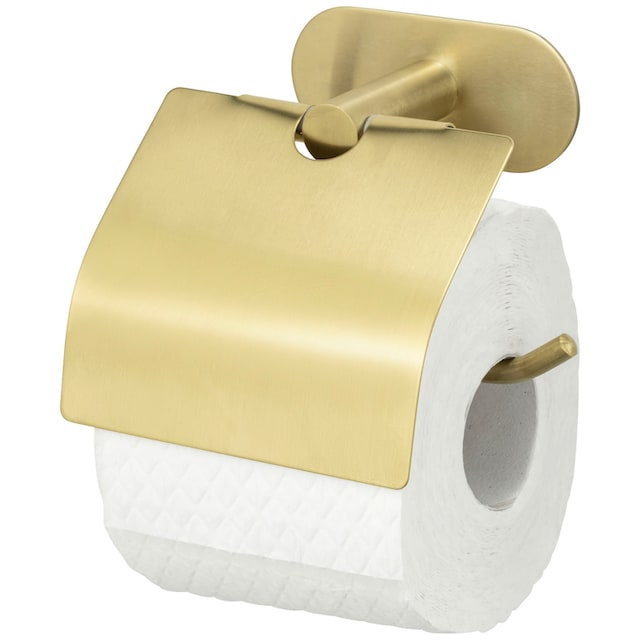 WENKO Toilettenpapierhalter »Turbo-Loc®«, mit Deckel, Befestigen ohne Bohren  | BAUR
