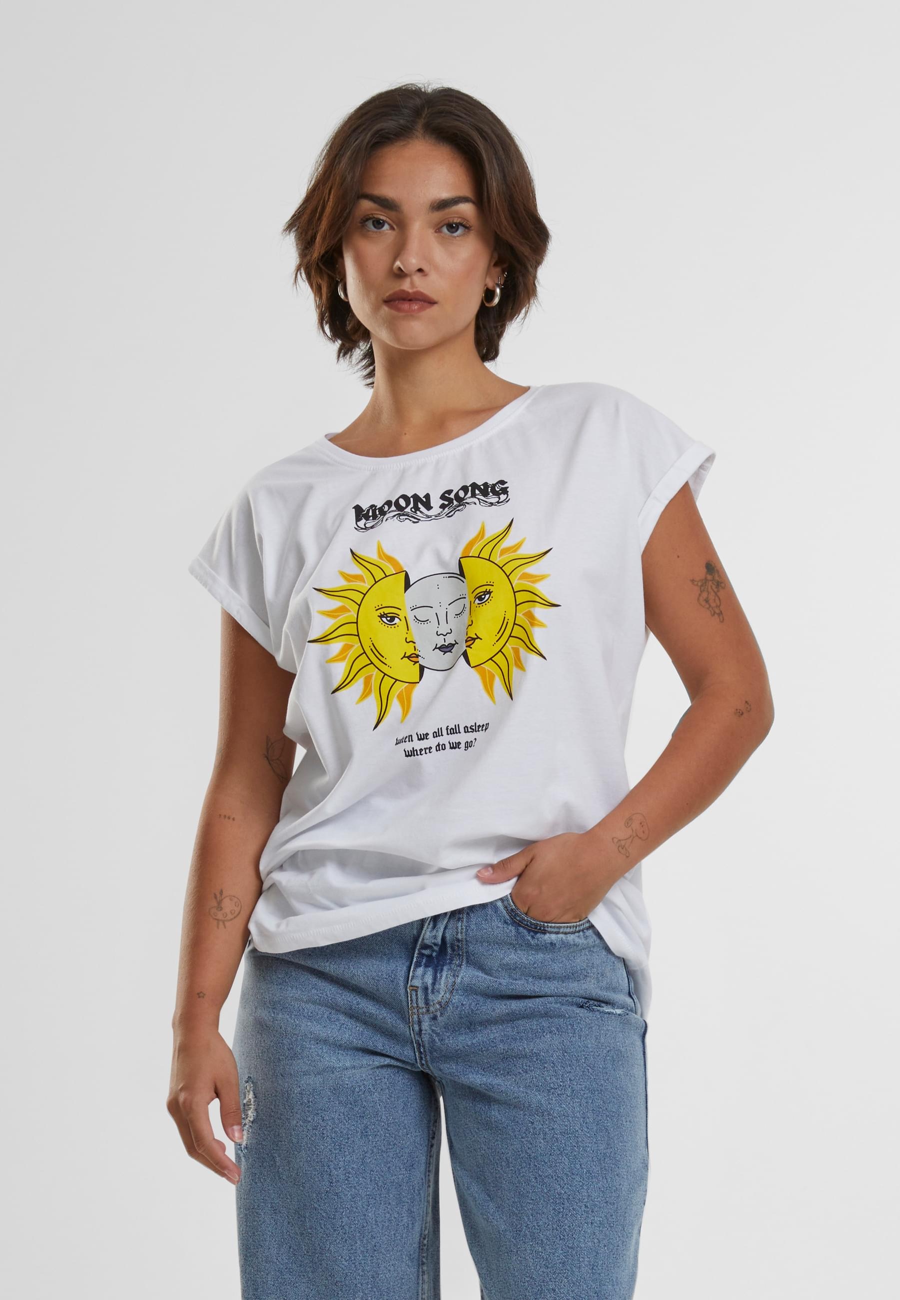 MisterTee T-Shirt »MisterTee Damen Moon Song Tee«, (1 tlg.)