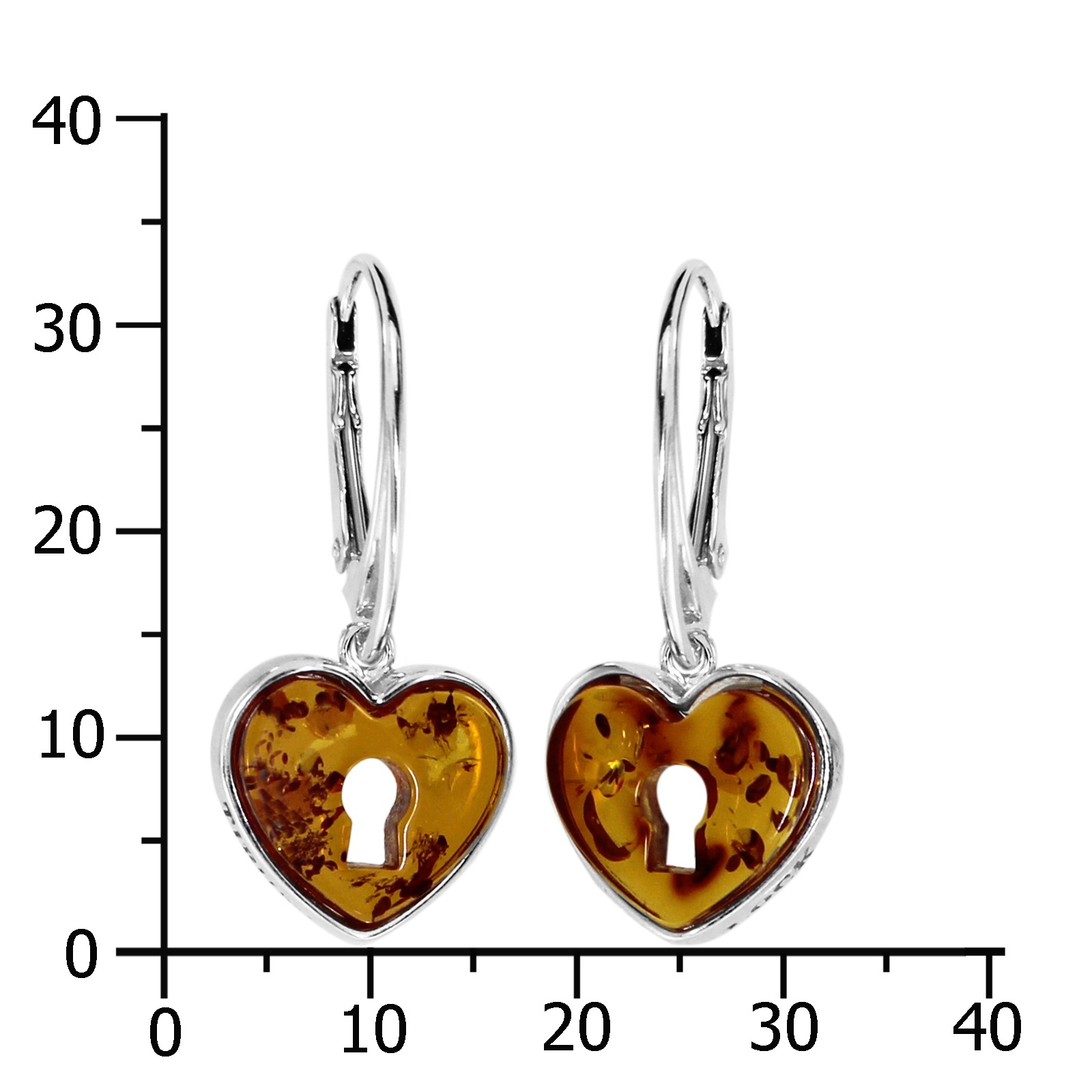 Ostsee-Schmuck Heart Earrings White Silver 925 2