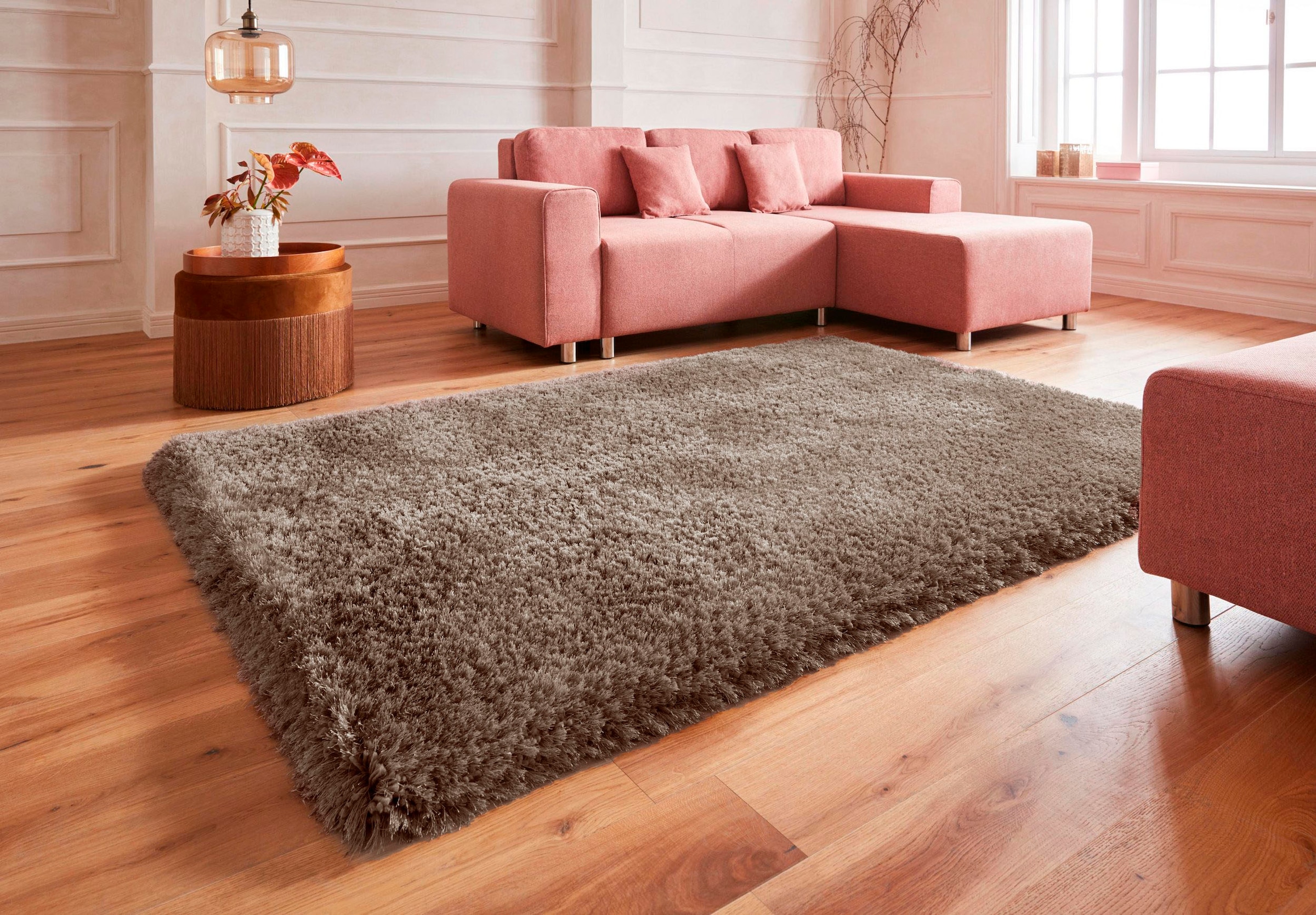 my home Hochflor-Teppich »Micro exclusiv Teppich, sehr hoher Flor, weich durch Mikrofaser« rechteckig 78 mm Höhe sehr weich, flauschig, uni, Wohnzimmer, Schlafzimmer, Kinderzimmer