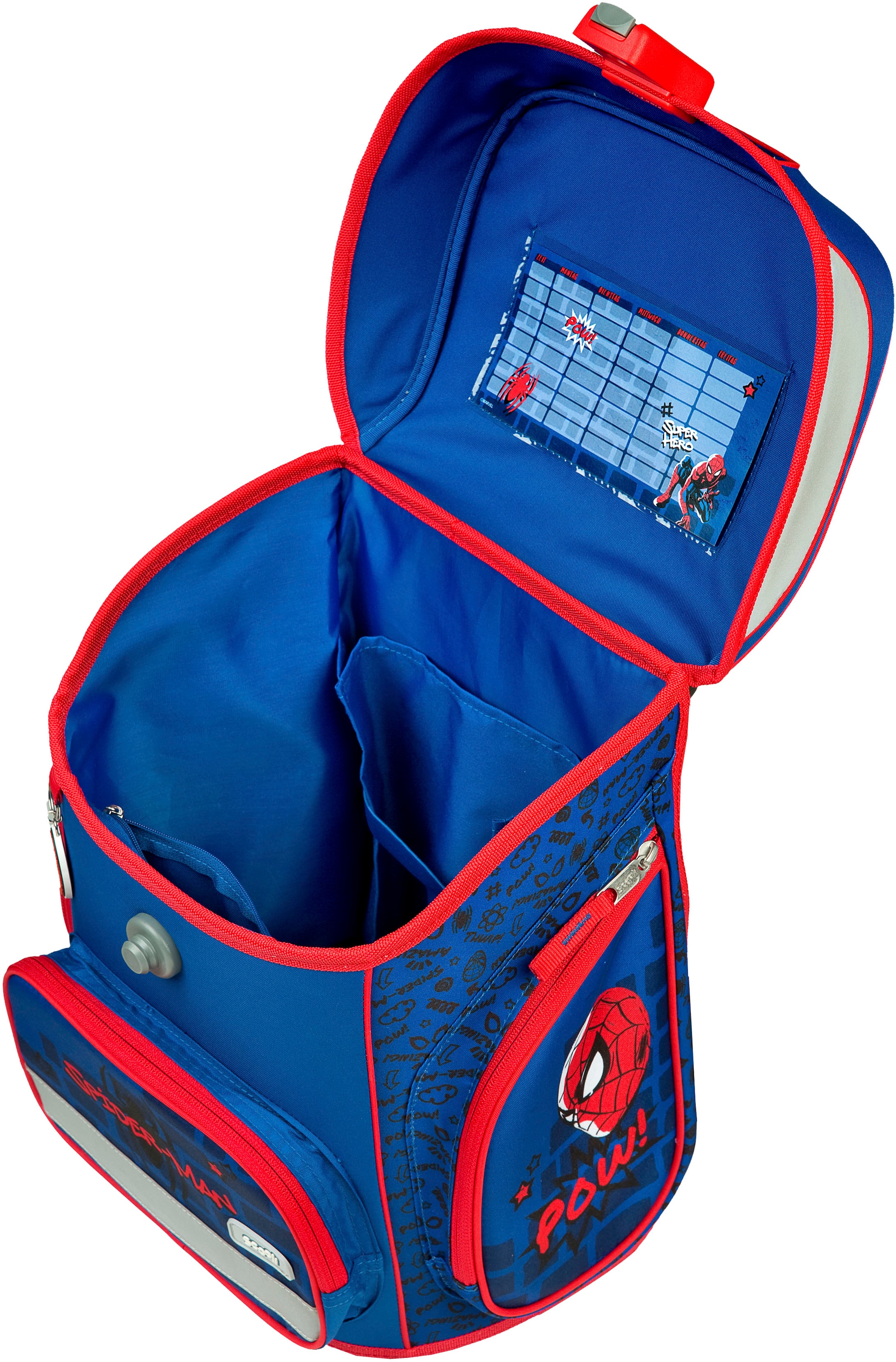 Scooli Schulranzen »EasyFit, Spider Man«, Reflektoren