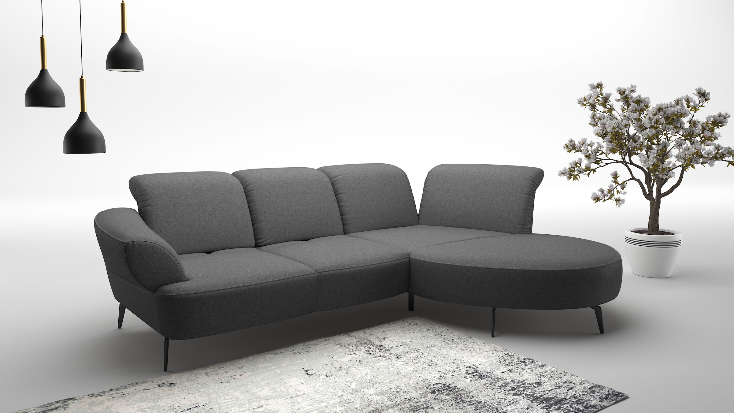 sit&more Ecksofa "Dance, L-Form, inkl. Sitztiefenverstellung" inkl. Click&S günstig online kaufen