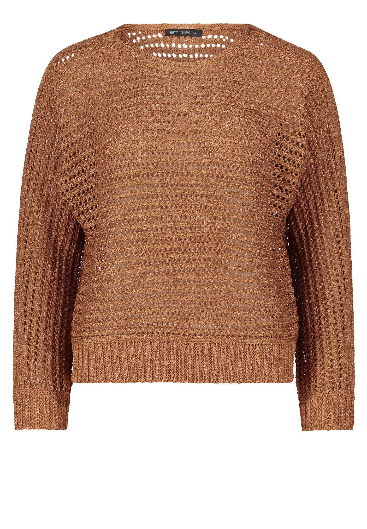 Betty Barclay Strickpullover »Betty Barclay Damen Lochstrick-Pullover mit U-Boot-Ausschnitt«, (1 tlg.), Glitzernd