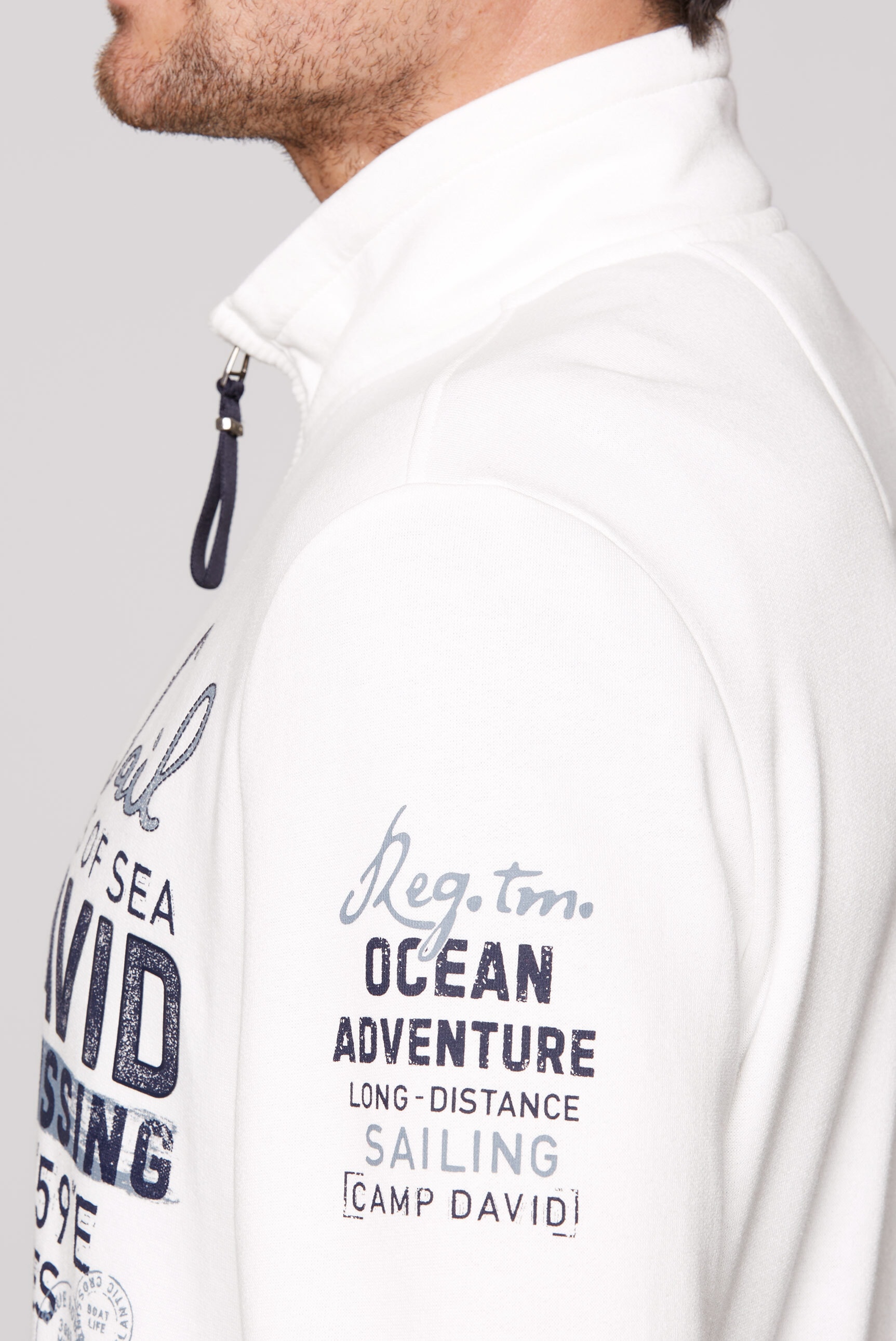 CAMP DAVID Sweatjacke, mit Stehkragen