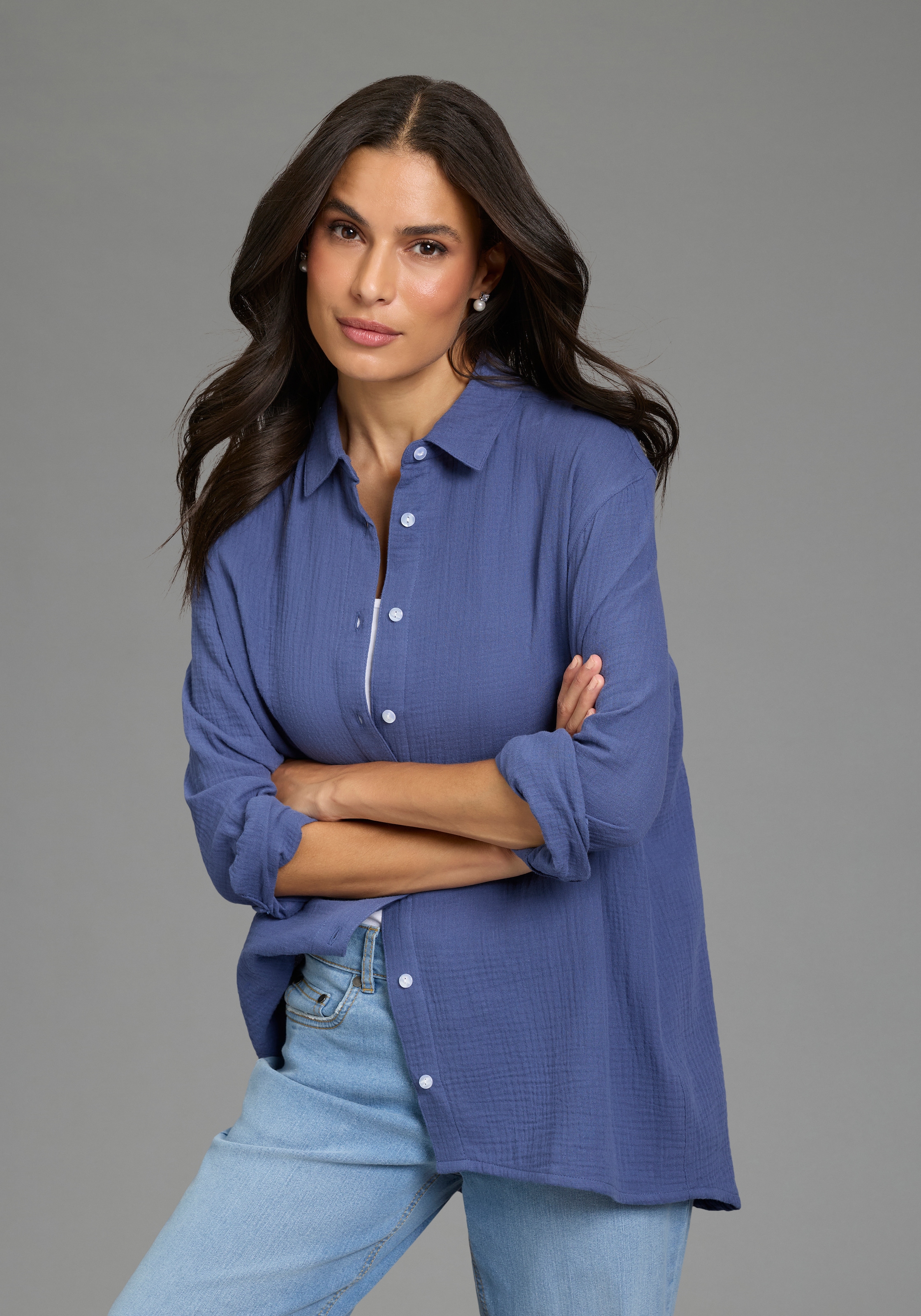 Laura Scott Longbluse in Musselin-Qualität günstig online kaufen