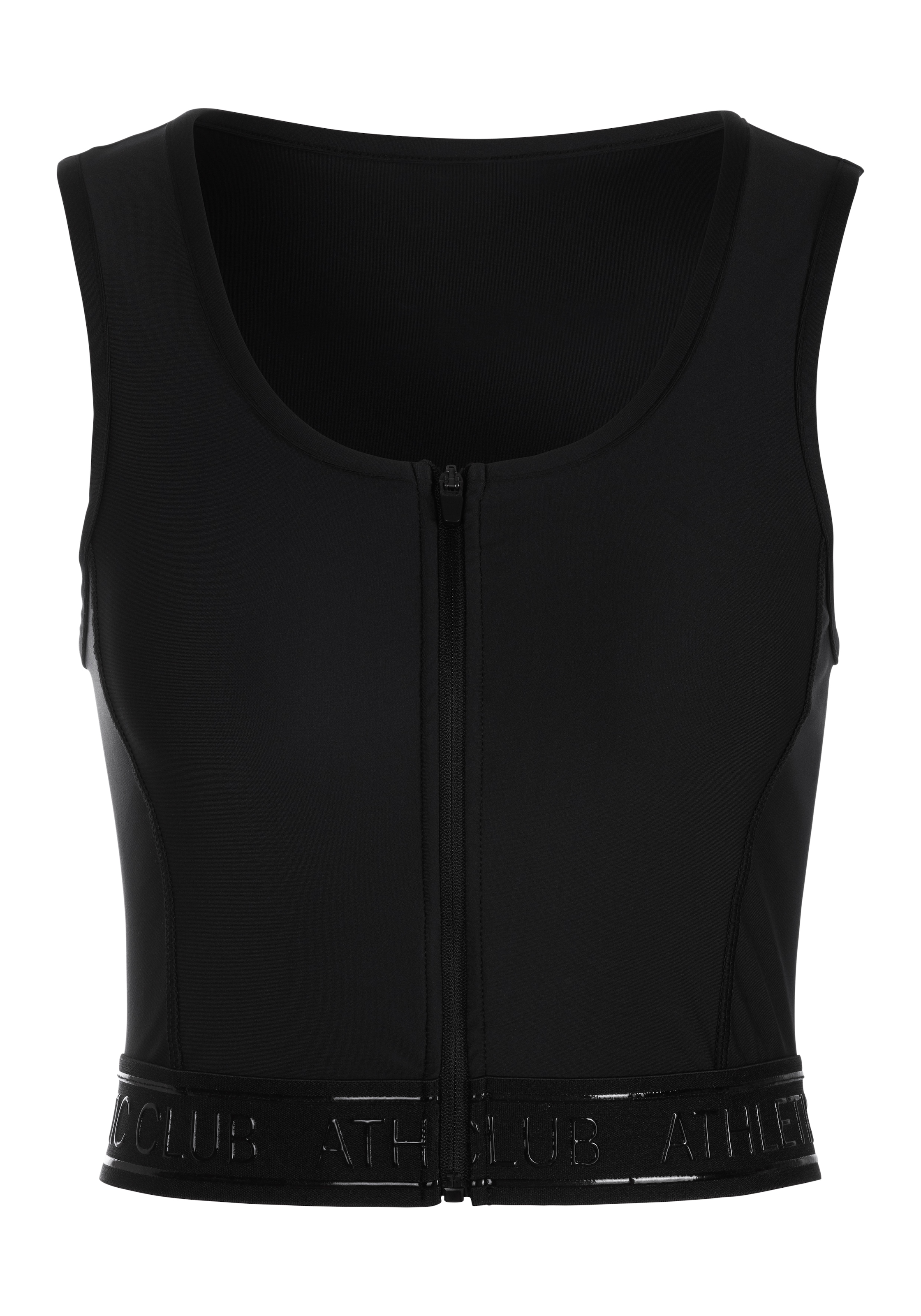 LASCANA ACTIVE Crop-Top »-Sporttop«, mit Reißverschluss und Ringerrücken