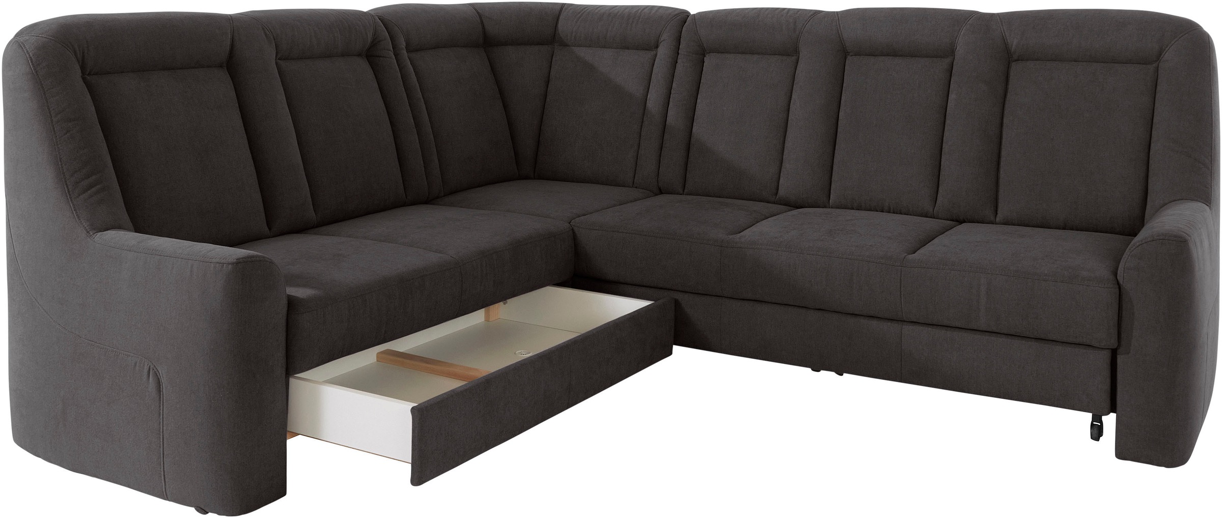 sit&more Ecksofa »Melissa L-Form«, klassisches Polsterprogramm, wahlweise Bettfunktion und Schubkasten