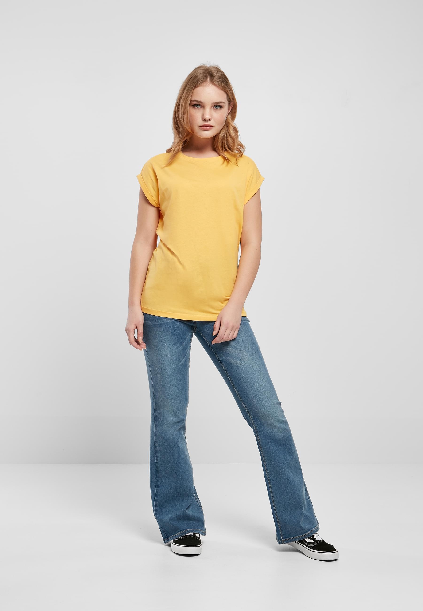 URBAN CLASSICS Kurzarmshirt »Urban Classics Damen Ladies Extended Shoulder Tee«, (1 tlg.)