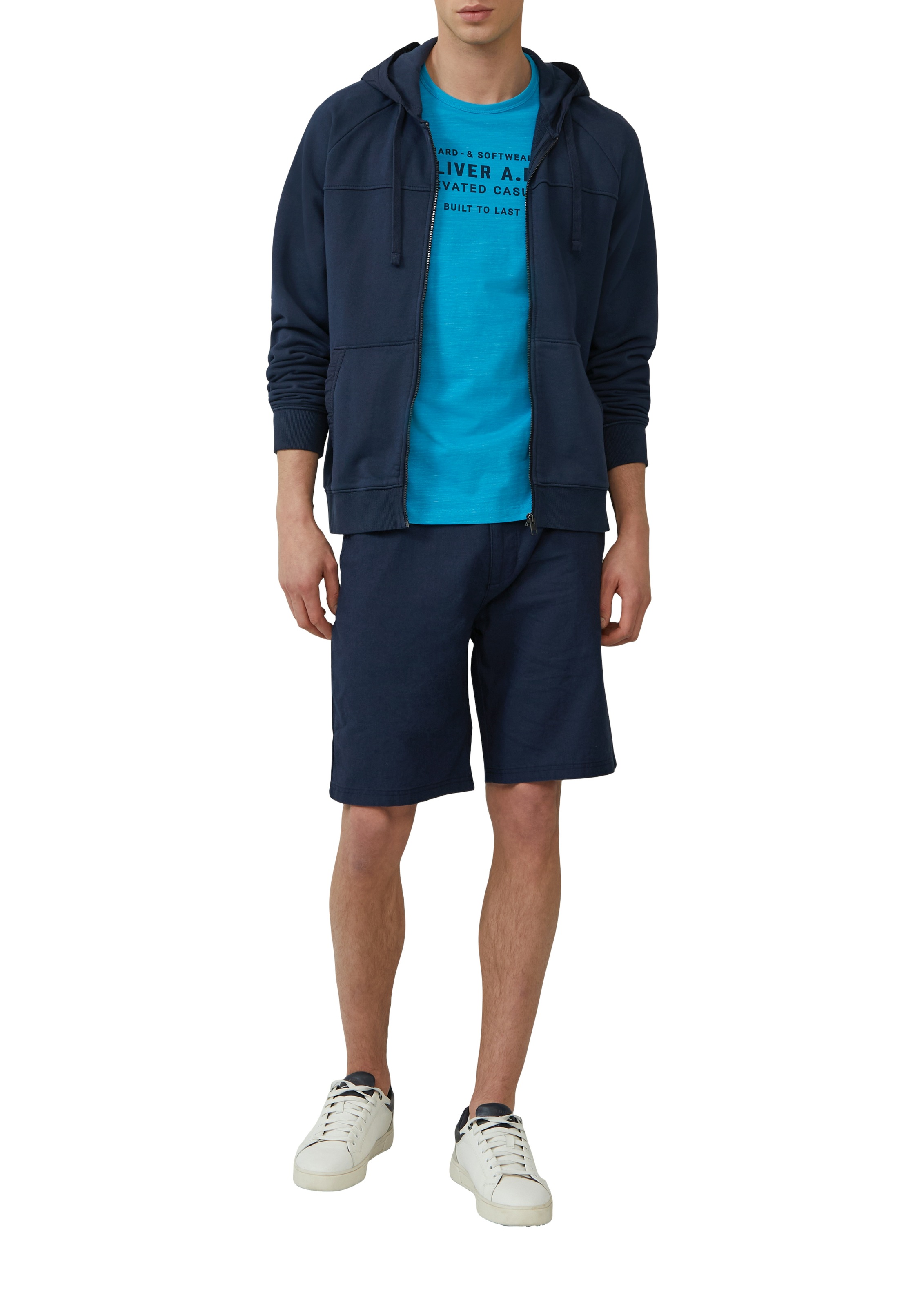 s.Oliver T-Shirt melierte Optik, mit Frontprint günstig online kaufen