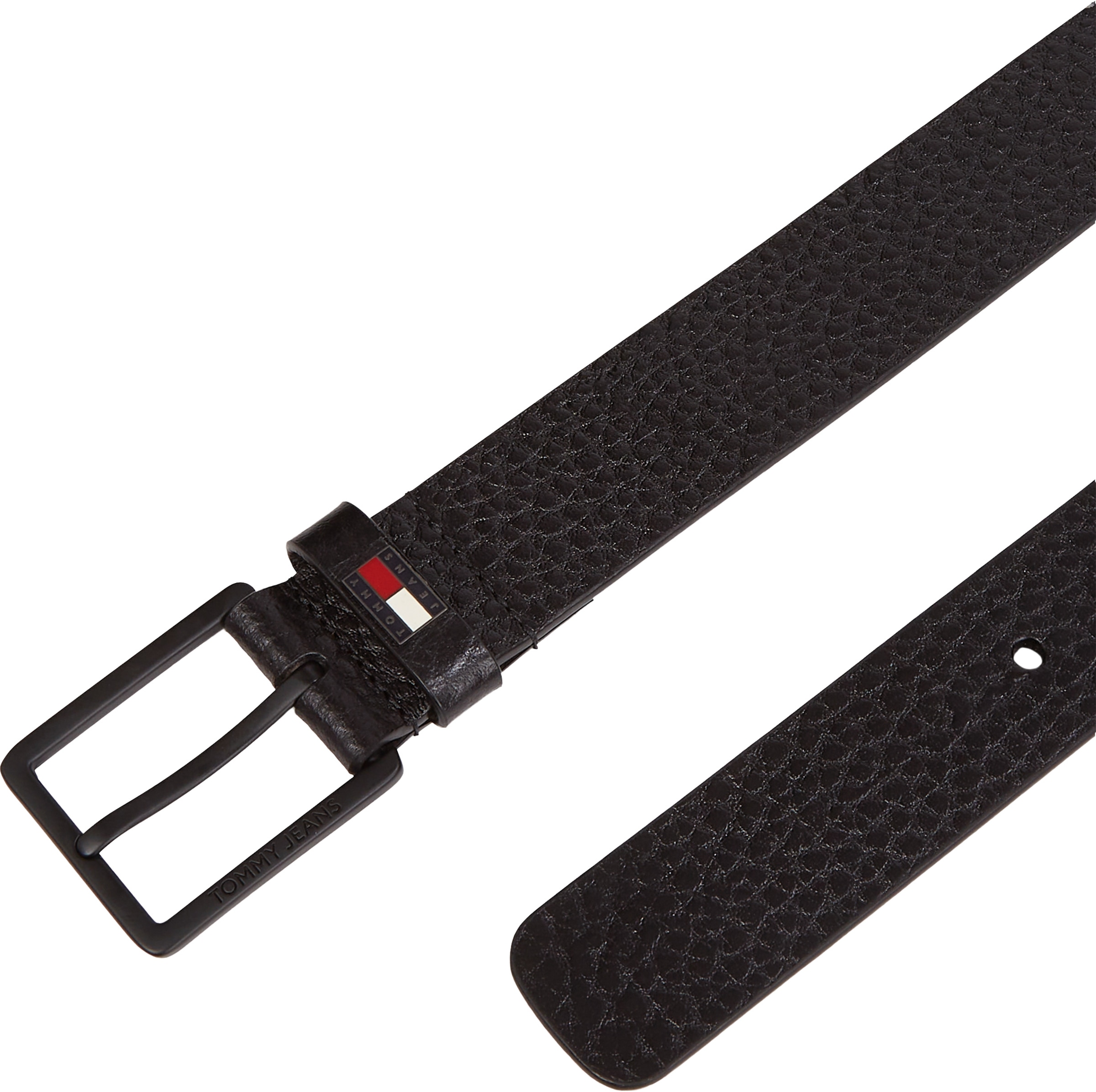 Tommy Jeans Ledergürtel »TJM ELEVATED FLAG LEATHER 3.5«, Größenverstellbar